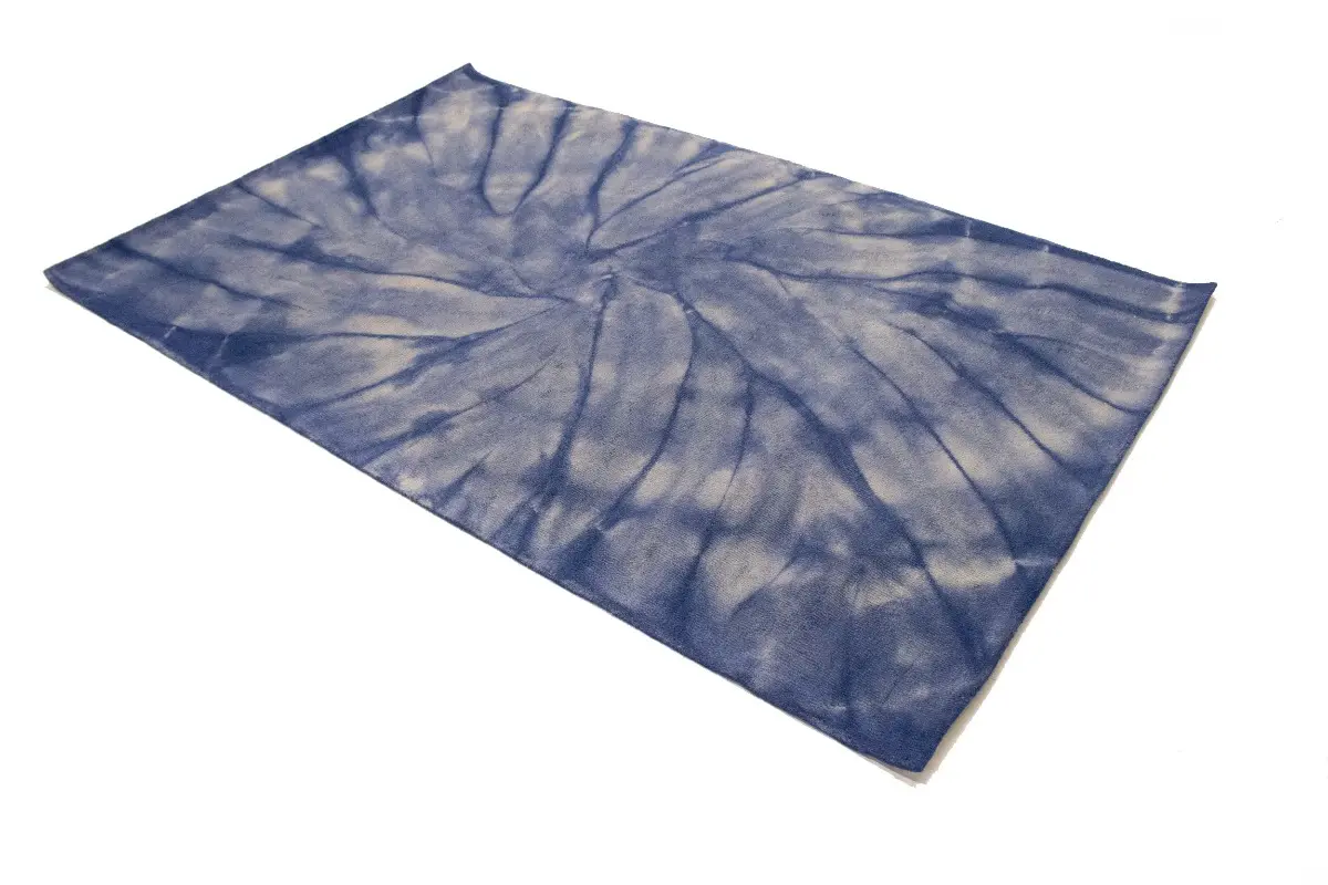 Magic Rugs 5'0 X 8'0 Purple-navy Tie-Dye Hand-Tufted Contemporary Wool Rug
