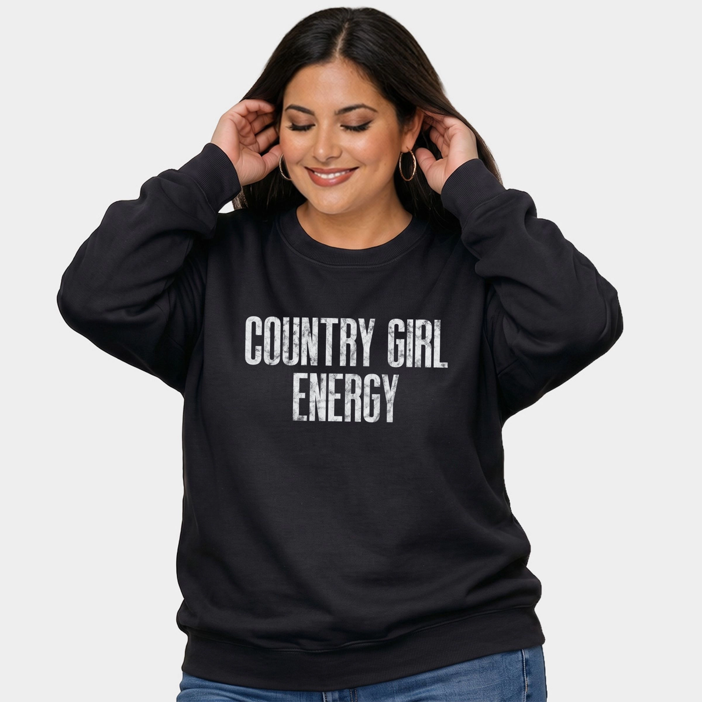 Simply Sage Market - Women's Plus Sweatshirt Country Girl Energy