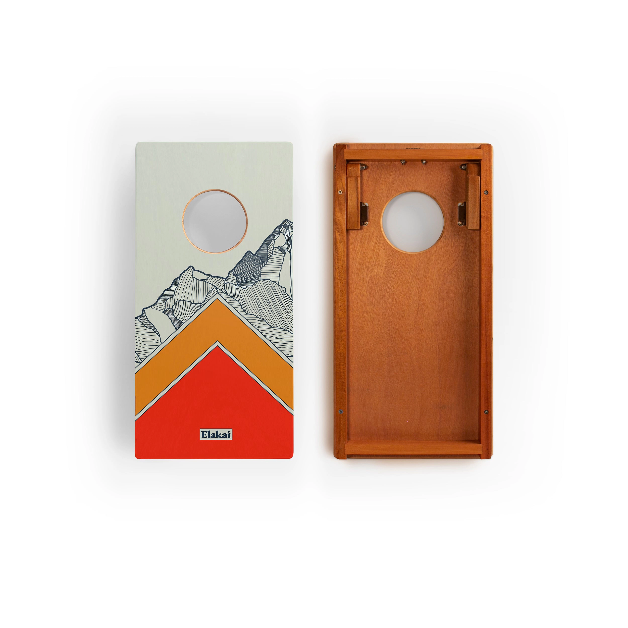 Elakai 1ft x 2ft Mount Elakai Mahogany Pathfinder Cornhole Board Set