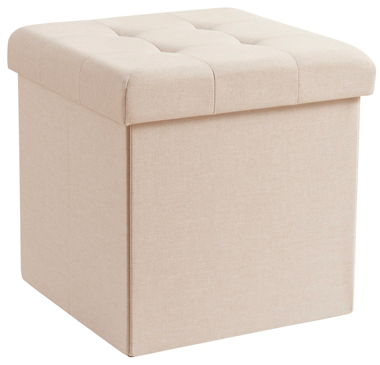 Ornavo Home 15" Collapsible Square Cube Storage Ottoman, Perfect for Dorms, Livingroom and Bedroom