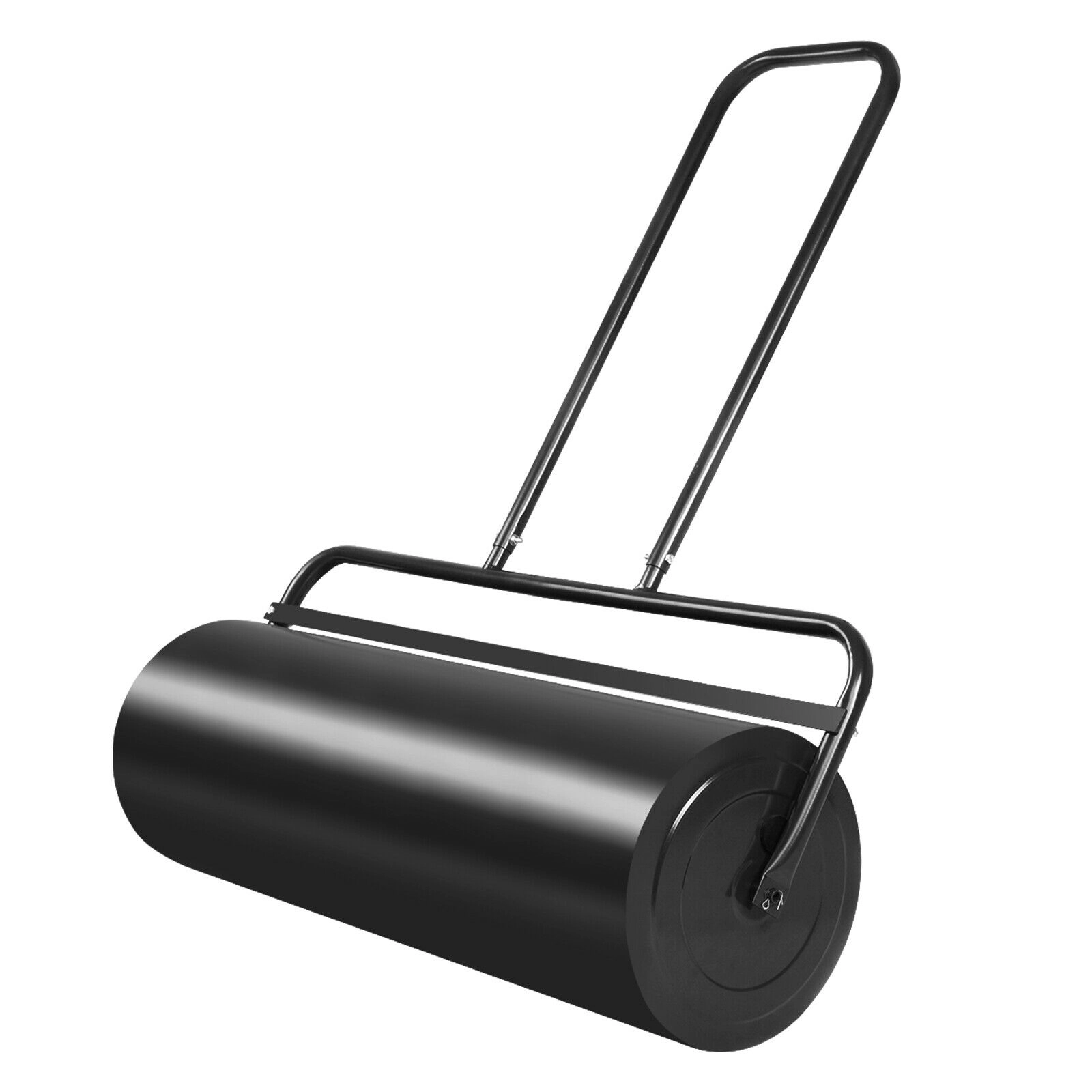 SUGIFT 24 x 13 in Lawn Roller Black Water Filled Steel Push and Tow Roller