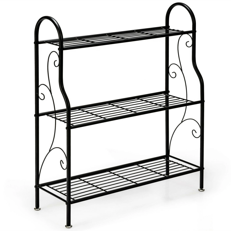 Hivvago Scrollwork Designed Three-Tier Plant Stand