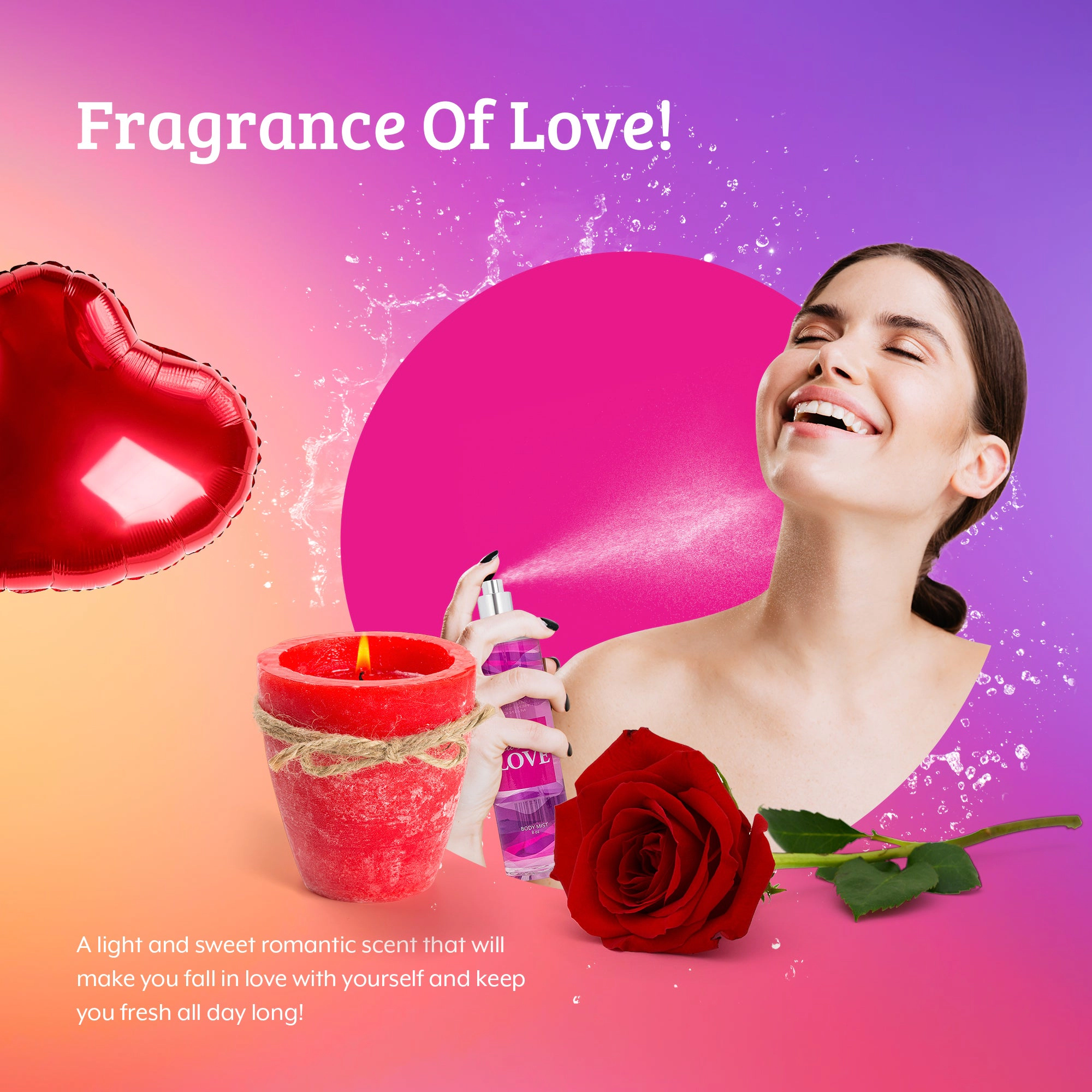 Freida & Joe Spell Bound Love Fine Fragrance Body Mist In 8oz Spray Bottle