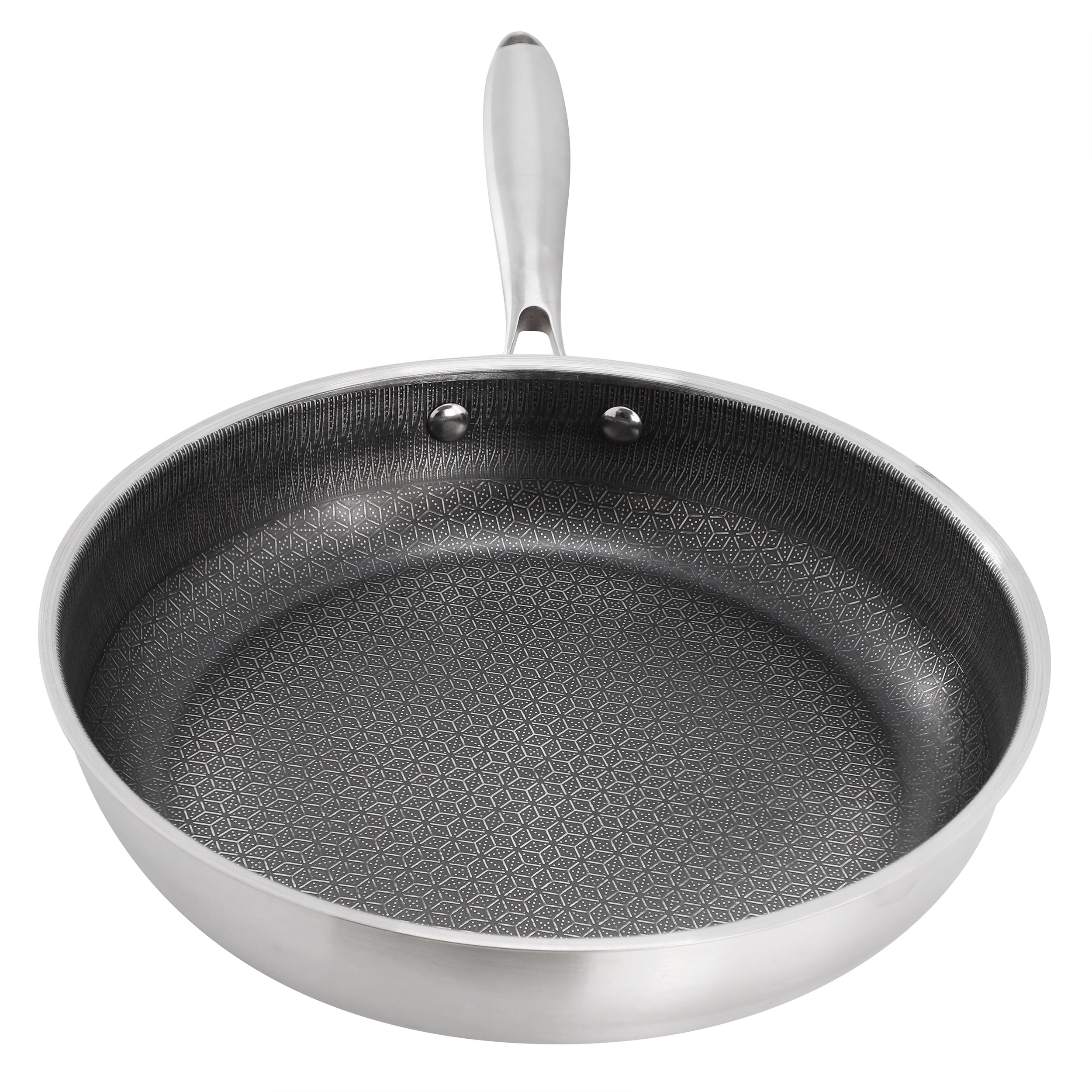 Gibson Home Elsenborn 11in Embossed Interior Stainless Steel Frying Pan