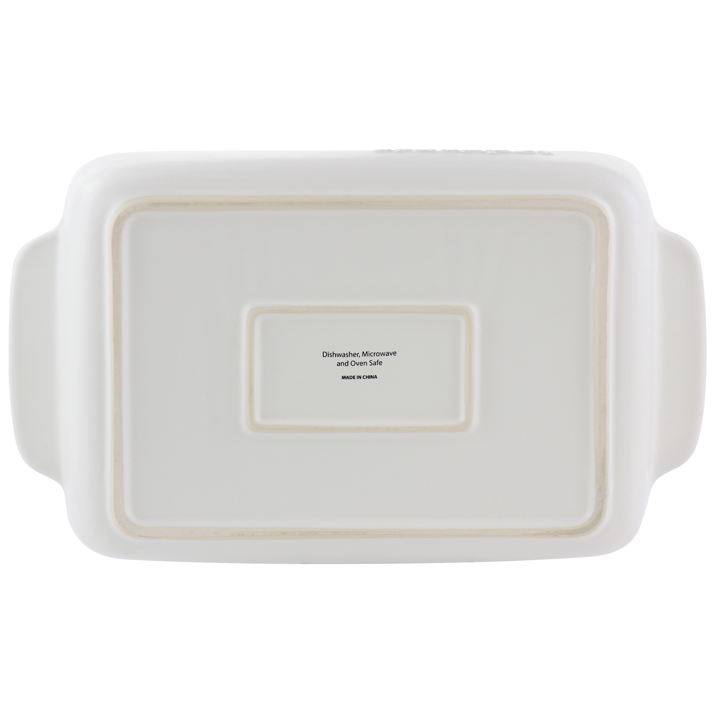 Crockpot Artisan 4 Quart Rectangular Stoneware Bake Pan in Cream