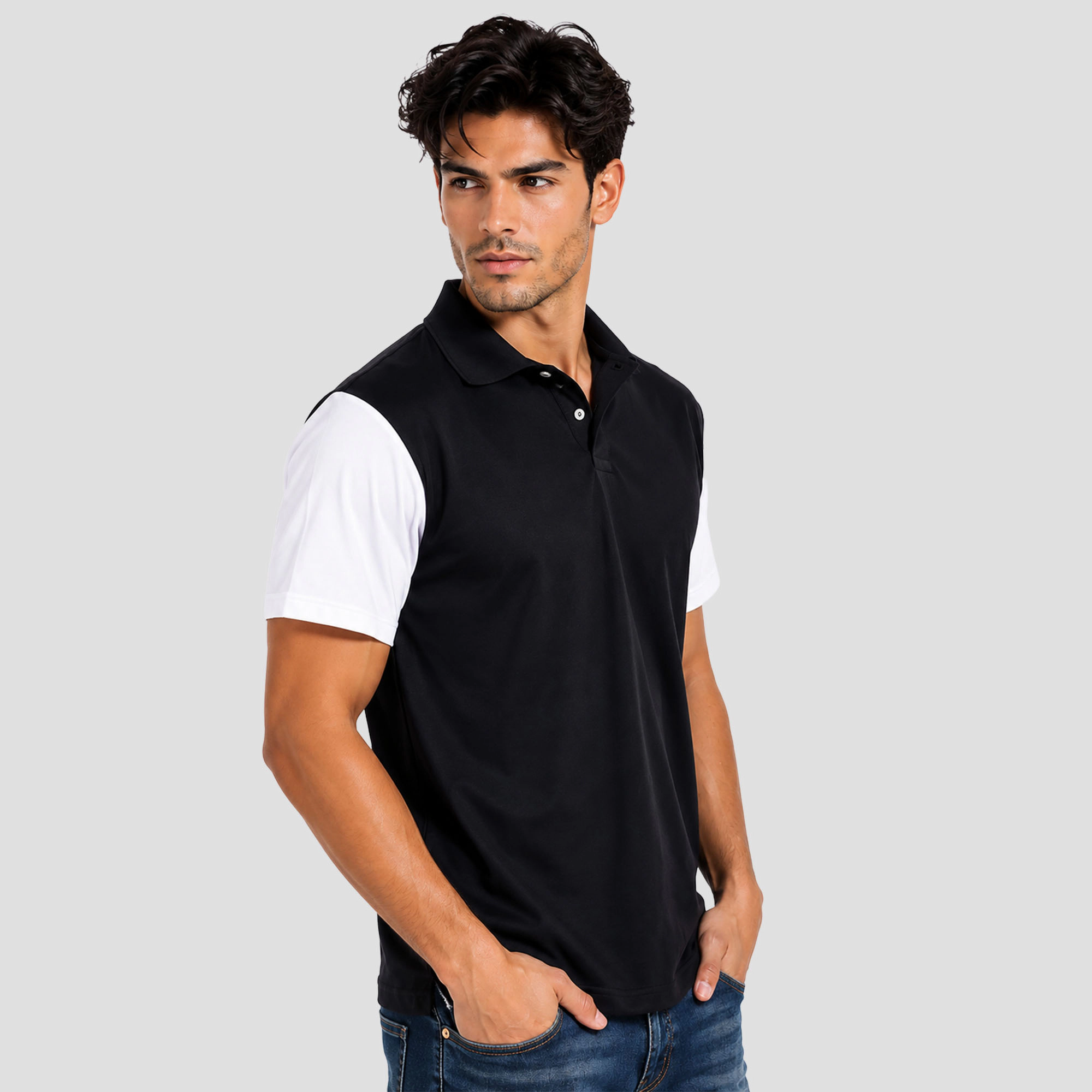 Artyska Men's  Contrast Short Sleeve Regular Fit Polo Shirt