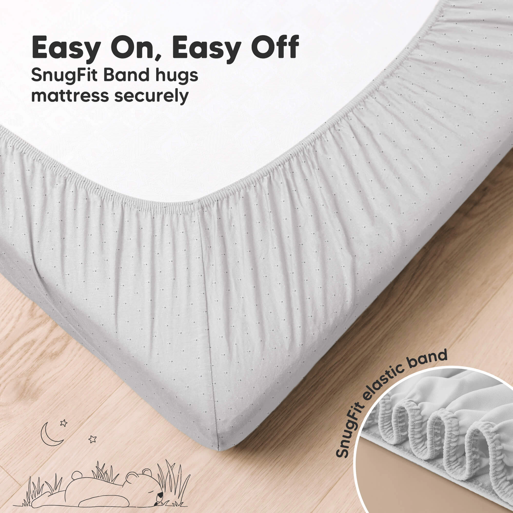 KeaBabies 2-Pack Aereo Fitted Crib Sheets