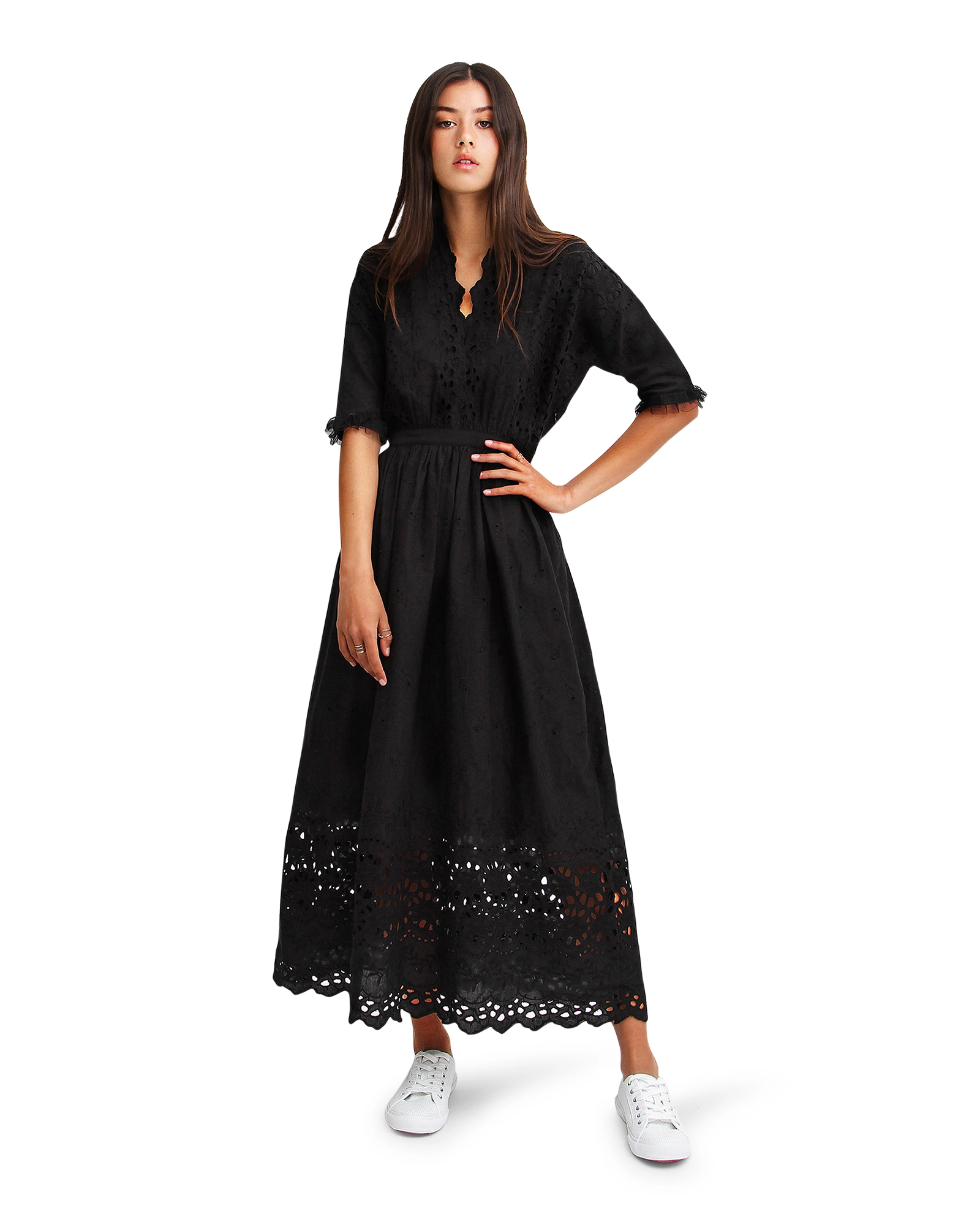 Belle & Bloom Womens All Eyes On Me Midi Dress