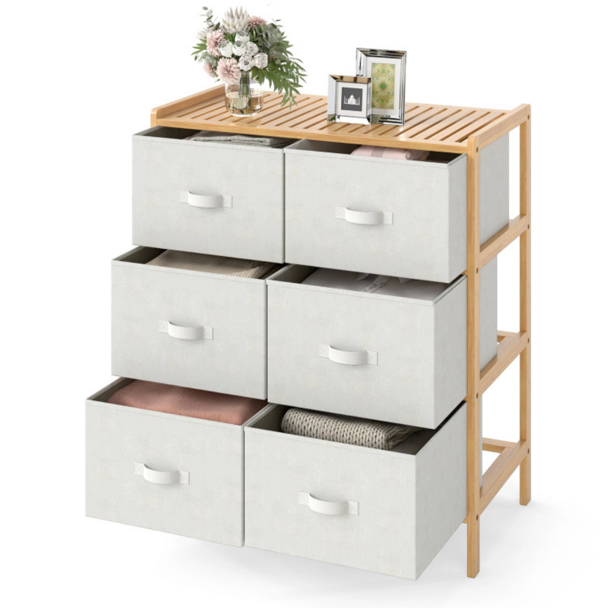 SlickBlue 6-Drawer Dresser Storage Organizer Cabinet