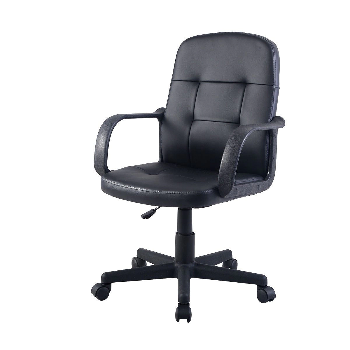 SlickBlue Executive Office Chair, Black PU Leather, Swivel