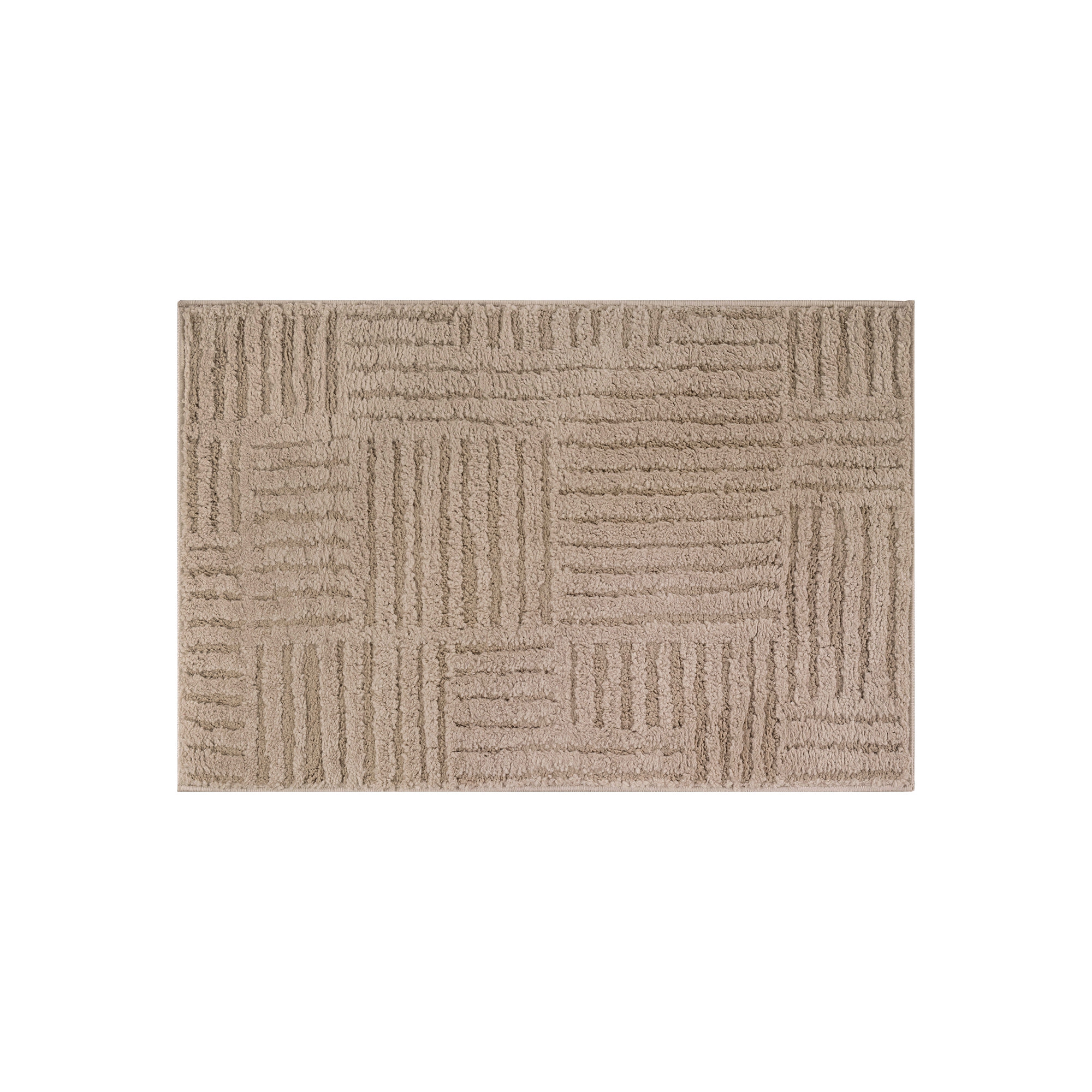 World Rug Gallery Basket Weave Soft Shag High-Low Indoor Area