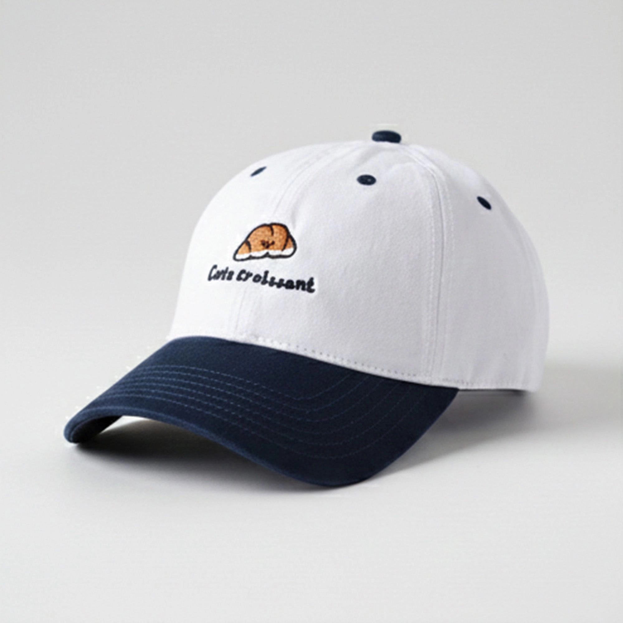 Anna-Kaci Women's Embroidered Croissant Baseball Cap Adjustable Baseball Hat