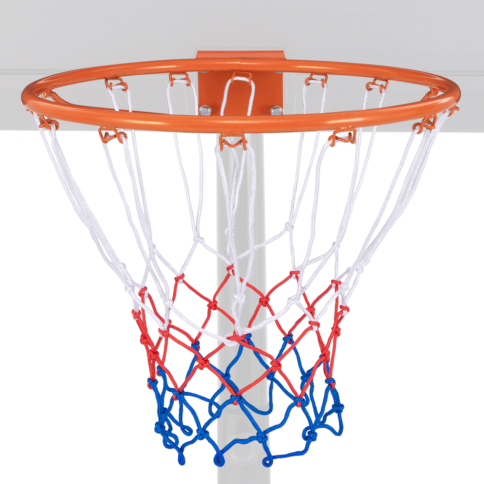 SUGIFT 15-in Basketball Rim Goal Replacement with All-Weather Net and Mounting Hardware Black/Orange