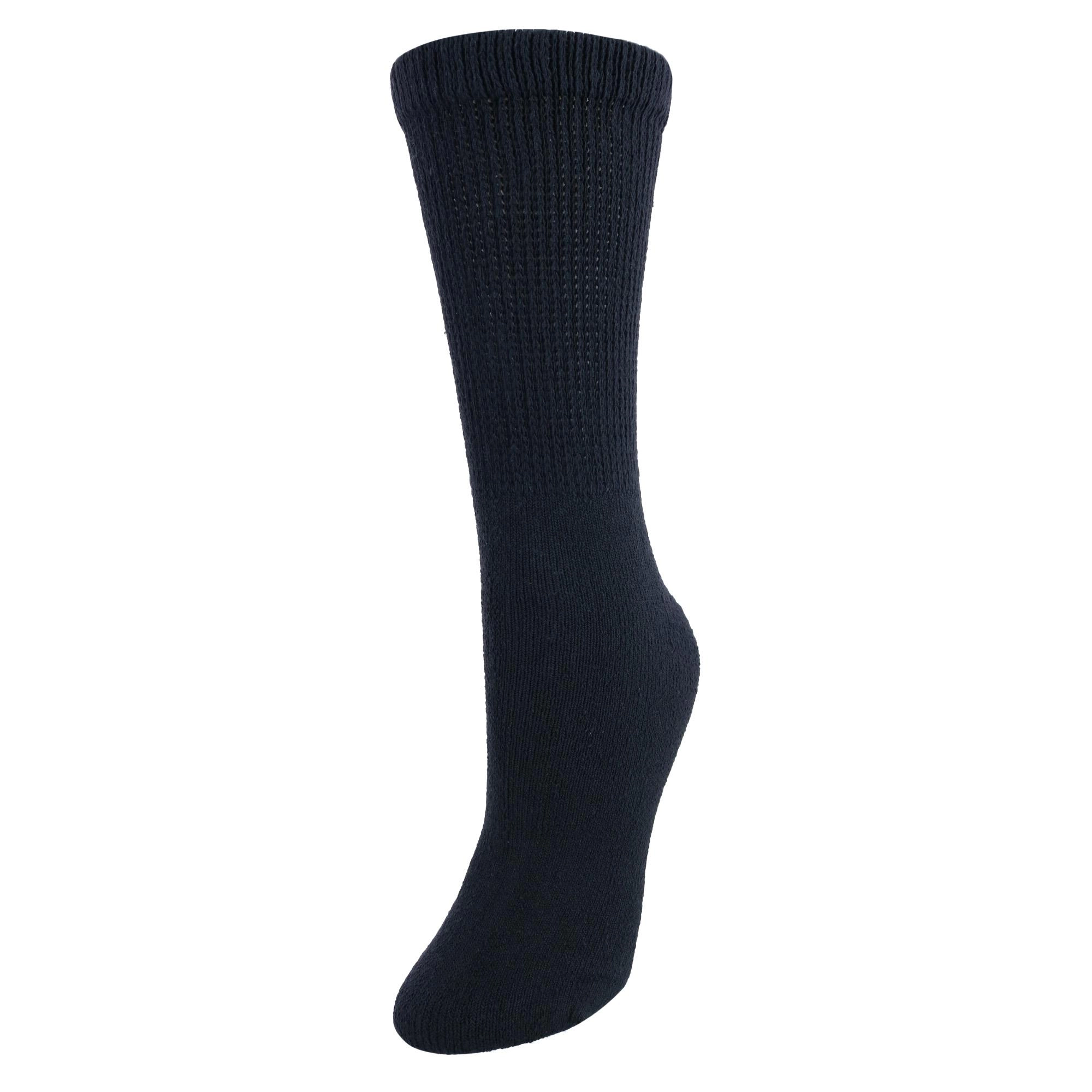 CTM Women's Cushioned Diabetic Crew Socks (3 Pair Pack)