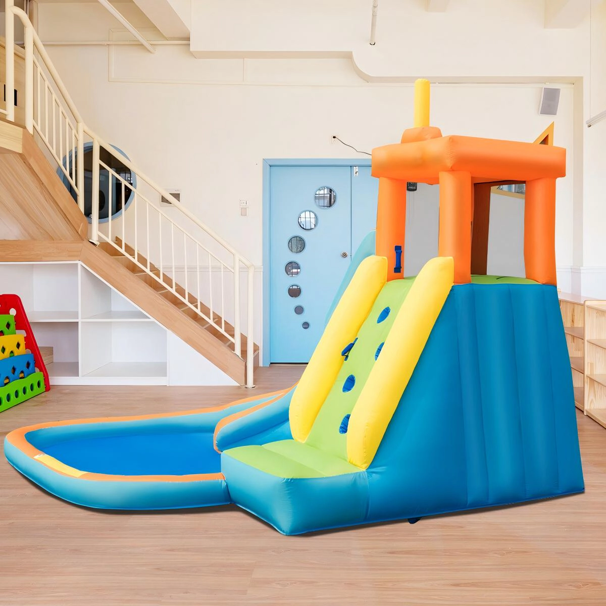 SUGIFT Inflatable Water Slide Kids Bounce House with 740W Blower and Puncture Resistant Fabric