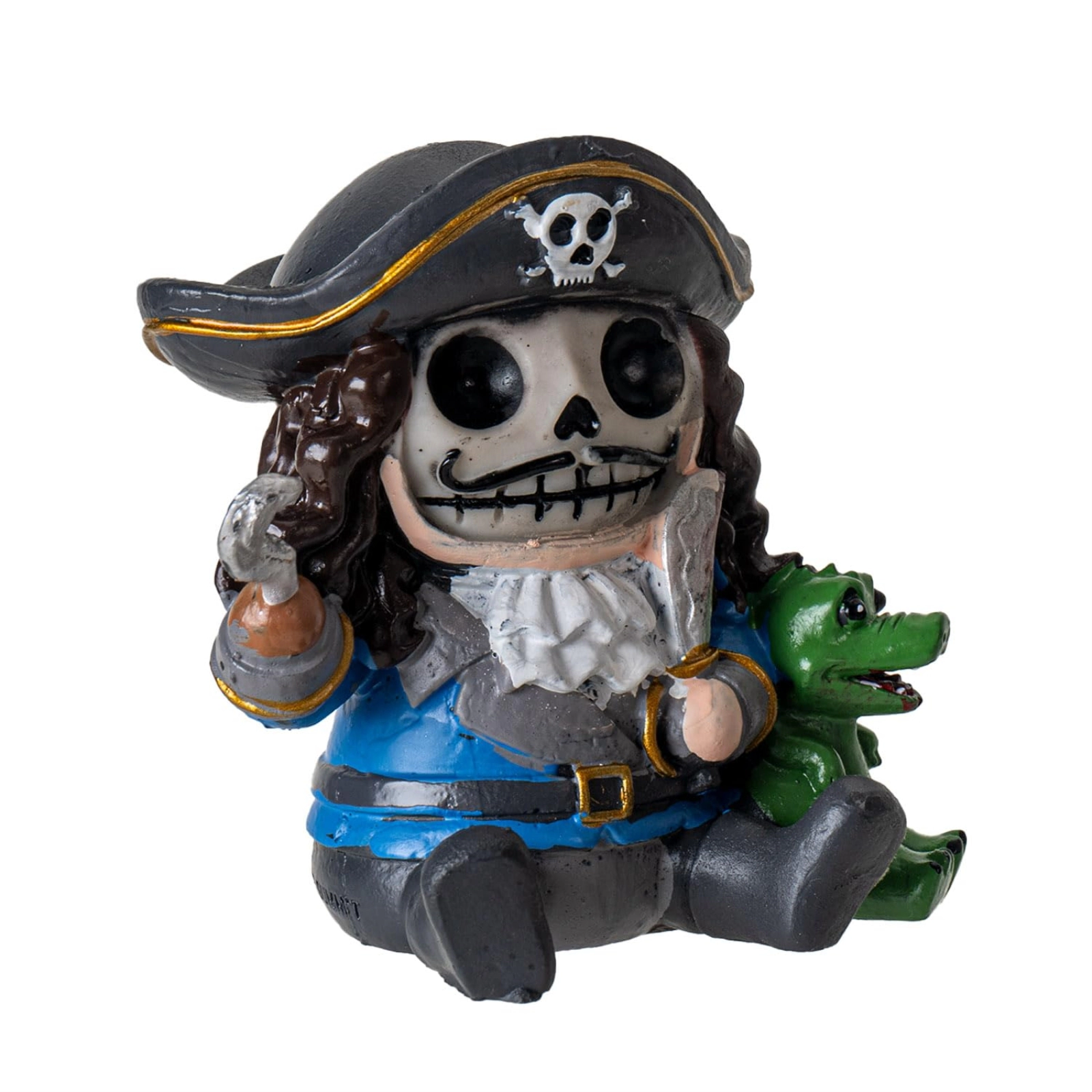 Pacific Giftware Furrybones Pirate Captain Skeleton in Costume Resin Mini Figure 3 inch