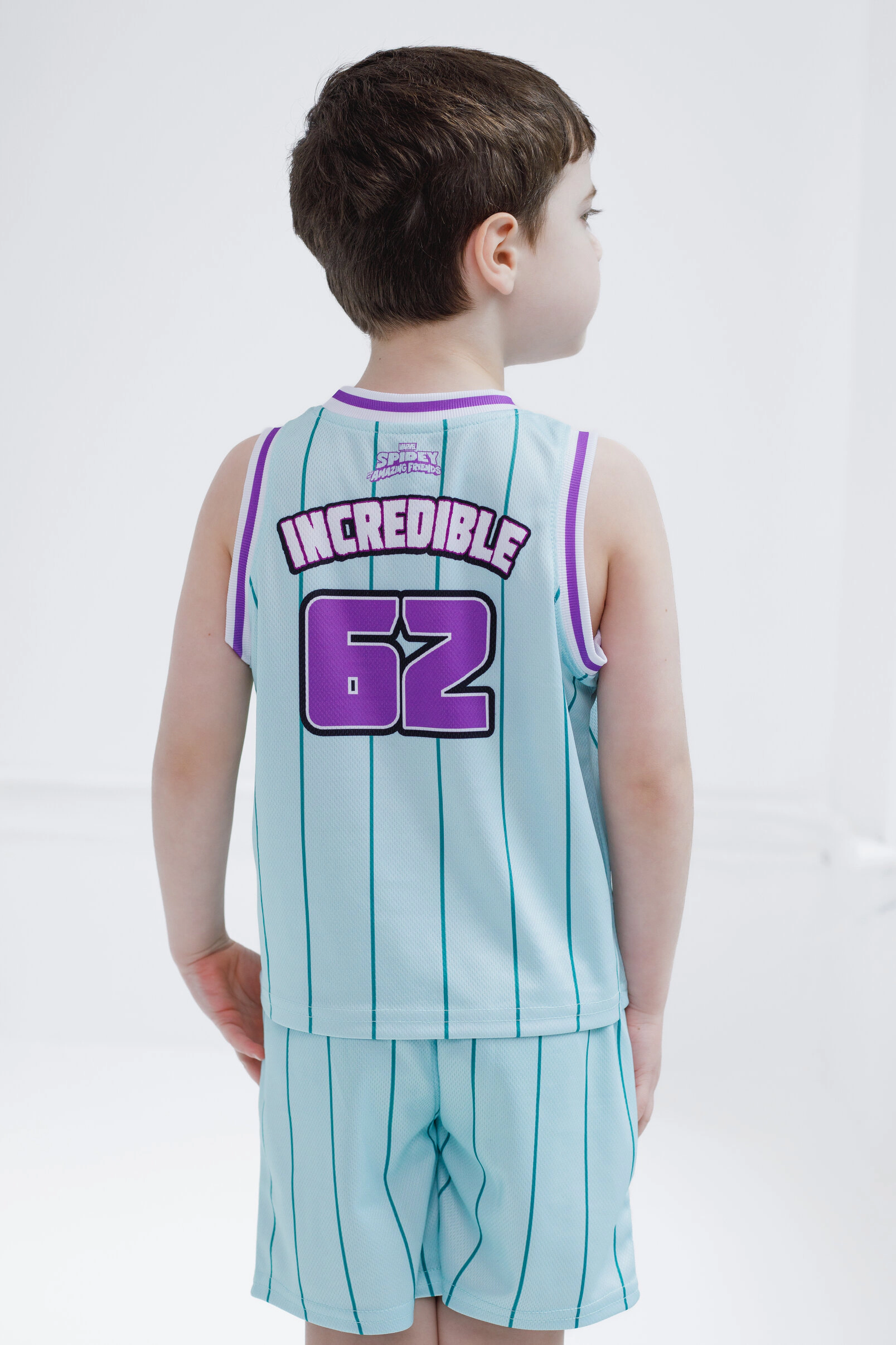 Marvel Spider-Man Boys' 2-Piece Basketball Jersey and Shorts Set