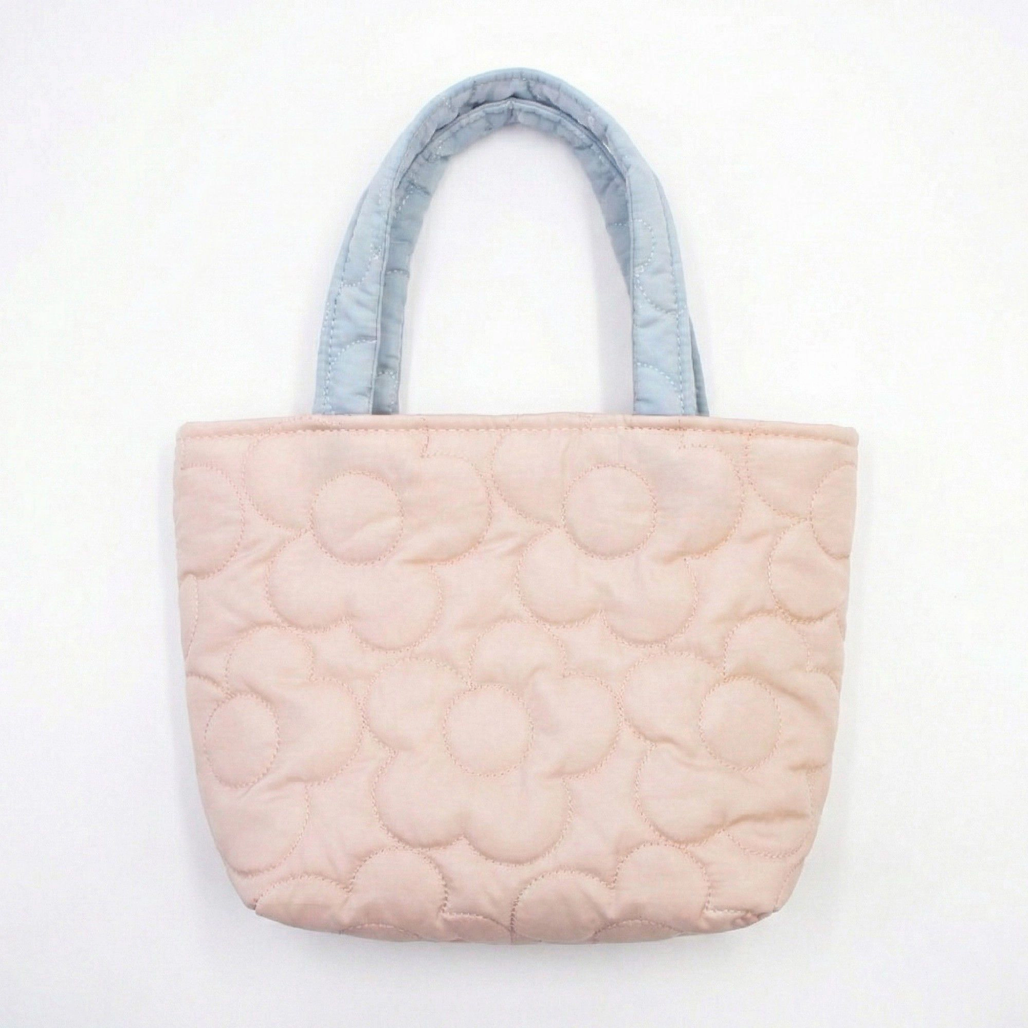 Alilang Women's Quilted Floral Tote Bag with Padded Top Handles Lightweight Soft Fabric Design 10.6x7.3x4in