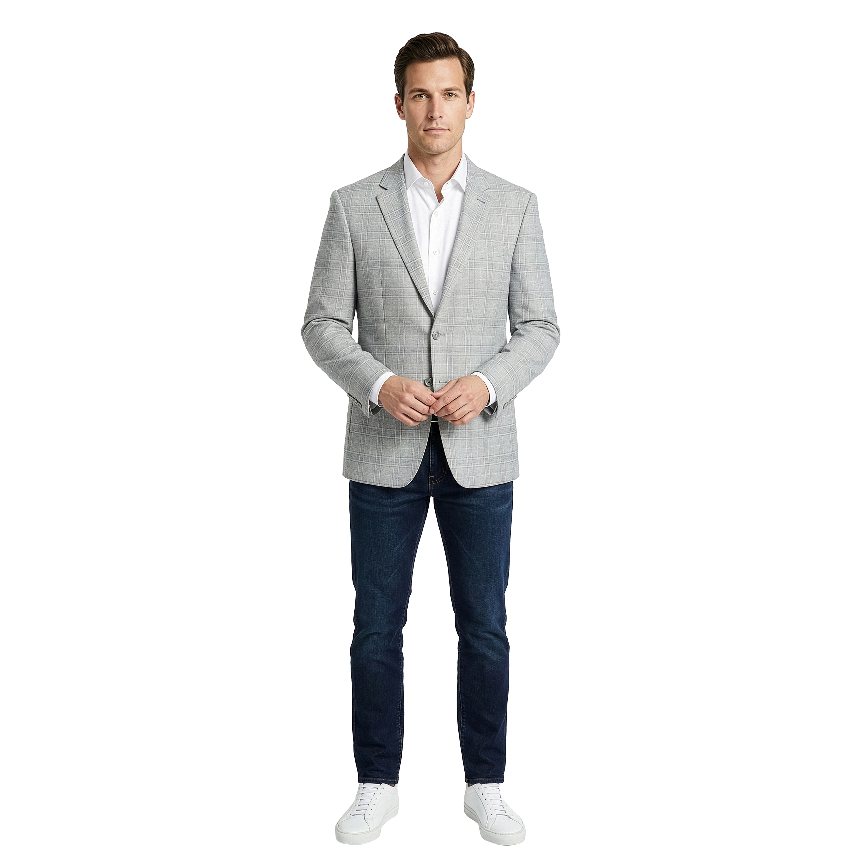 Zegarie Mens Regular Fit Plaid Sport Coat