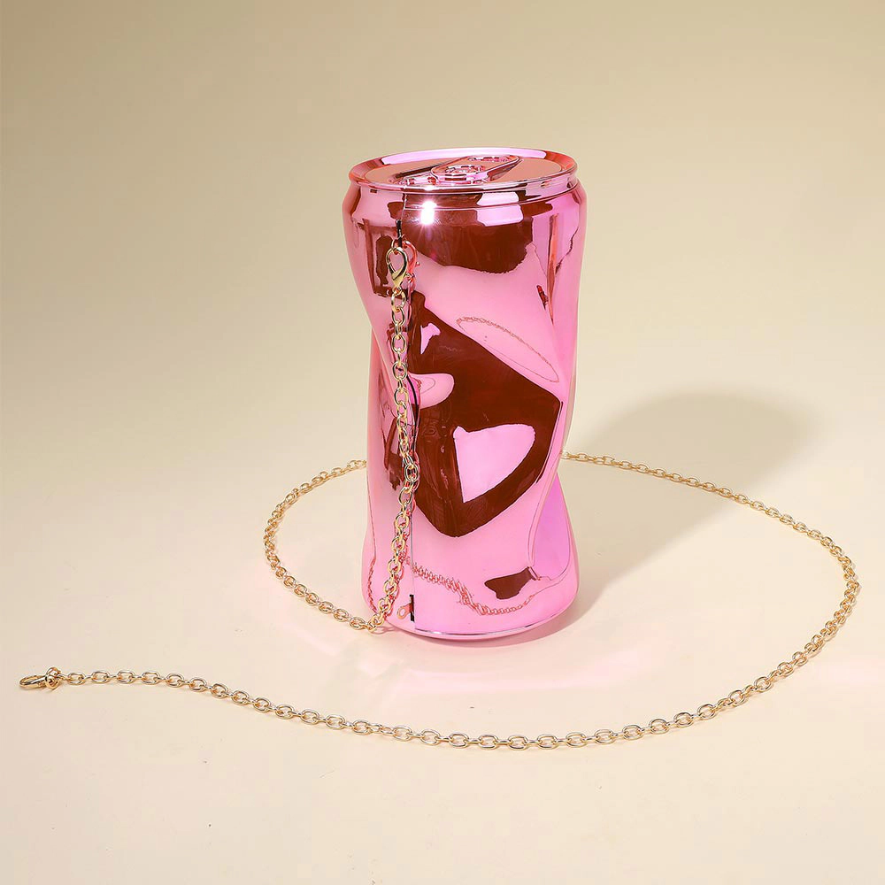 FASHNZFAB Metallic Fun Unique Soda Can Clutch Bag Crossbody Bag