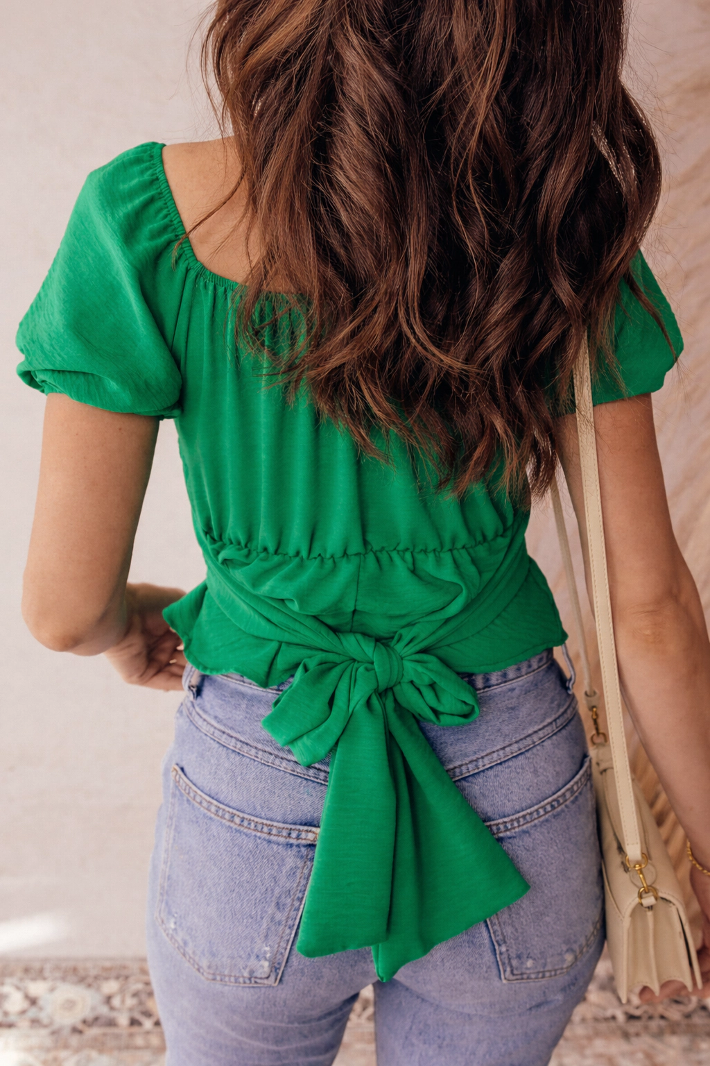 Threaded Pear Women's Tessa Short Sleeve Peplum Top