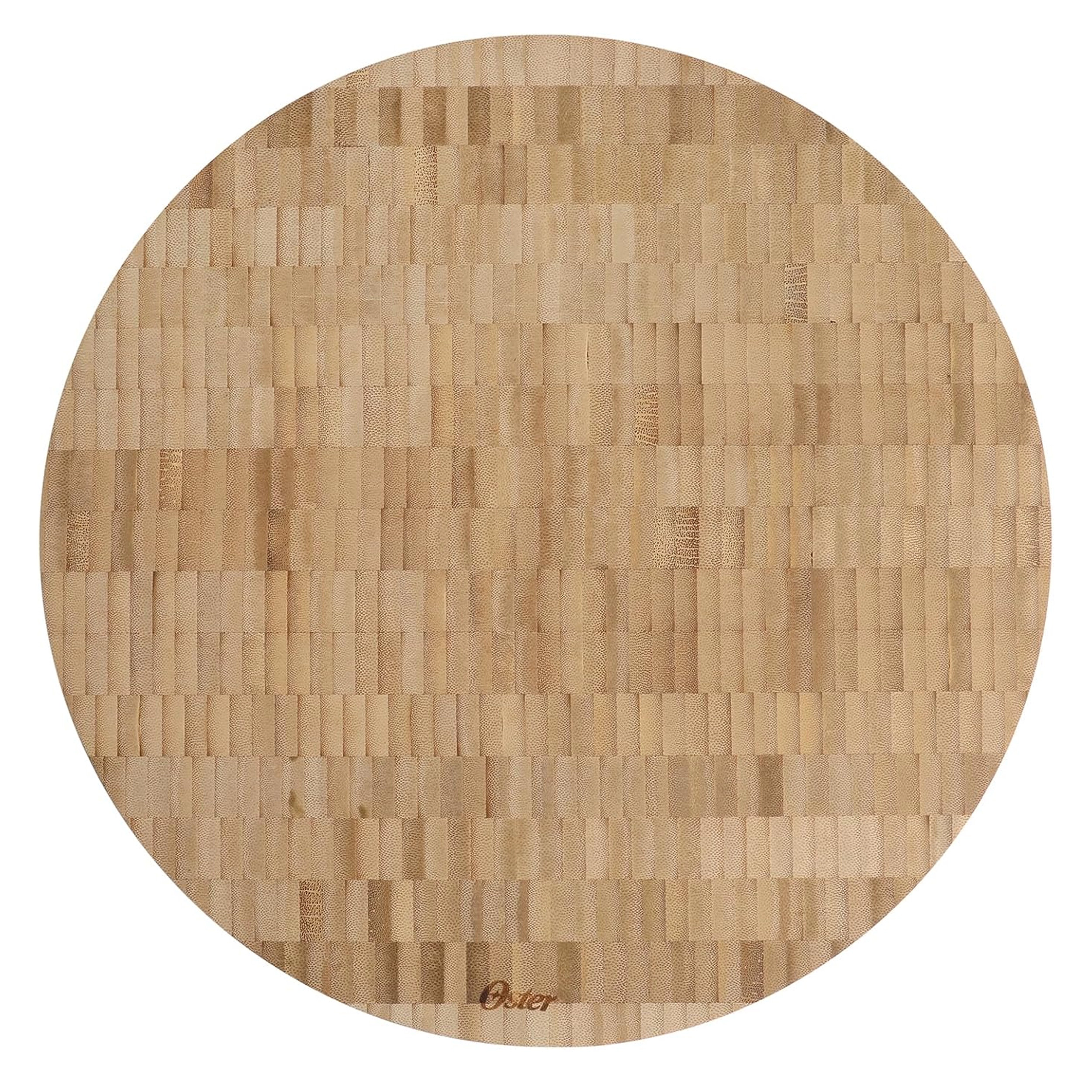 Oster Capeheart 14 Inch Round End-Grain Bamboo Cutting Board