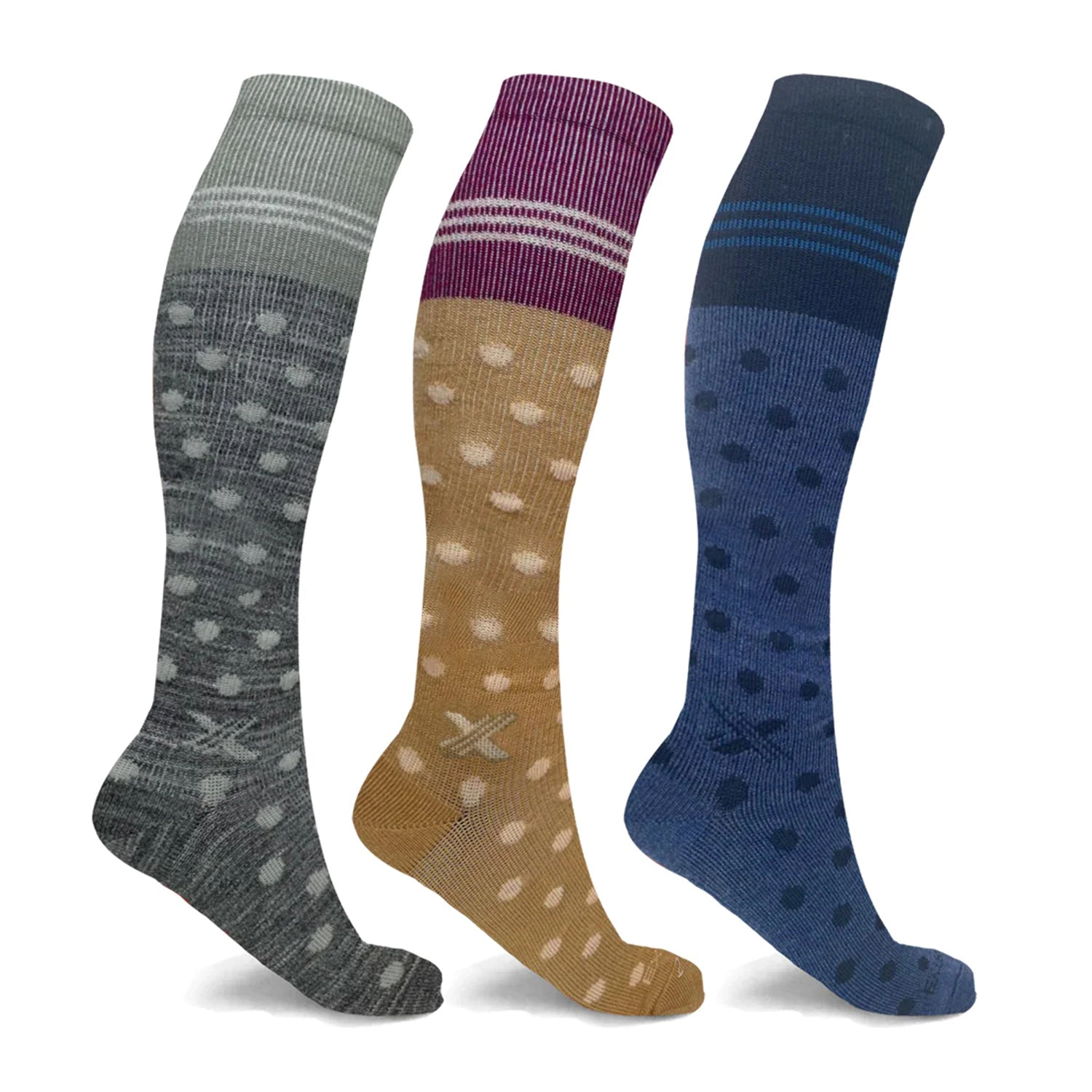 Extreme Fit Merino Wool Compression Boot Socks - Winter, Hiking, Skiing 3 Pack