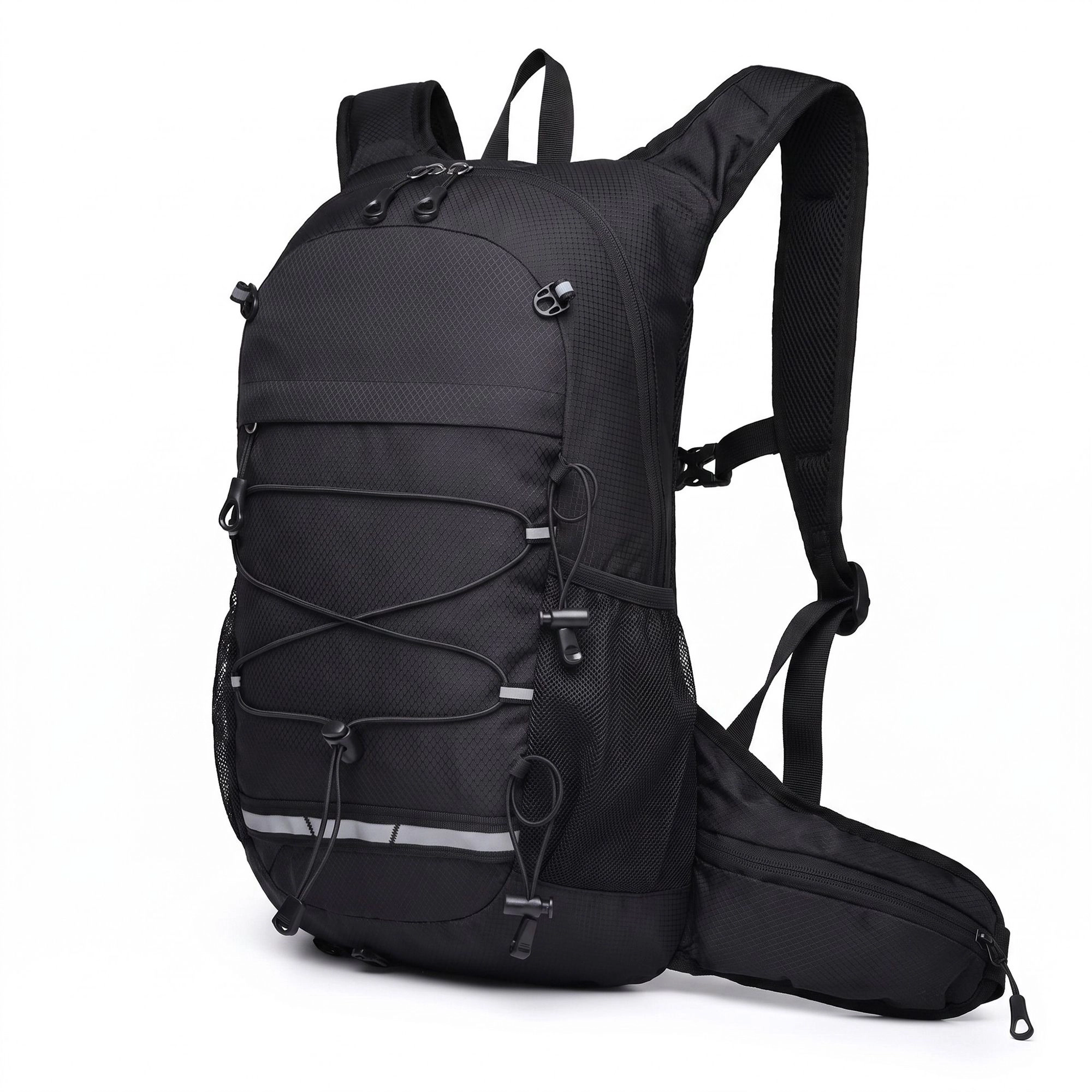 Alilang Women's Outdoor Hiking Backpack with Bungee Cord Front Pocket Side Mesh Pockets Waist Belt