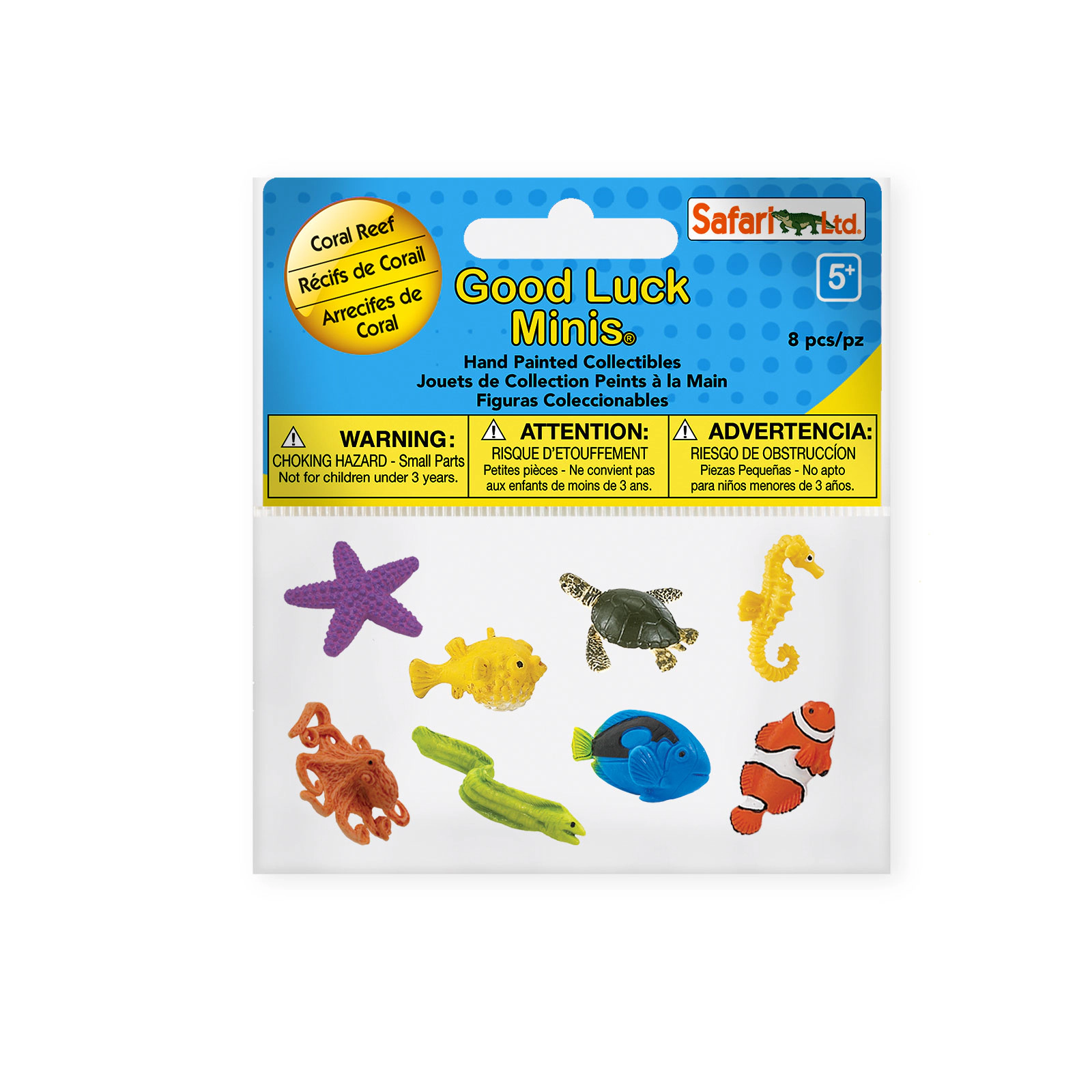 Safari Ltd. - Coral Reef Fun Pack - 8 Mini Toy Figurines for Kids