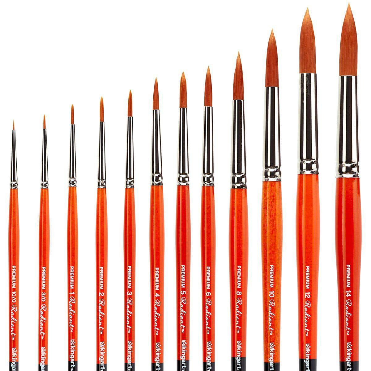 Radiant™ 6000 Round Golden Synthetic Brush Set - 12 pc