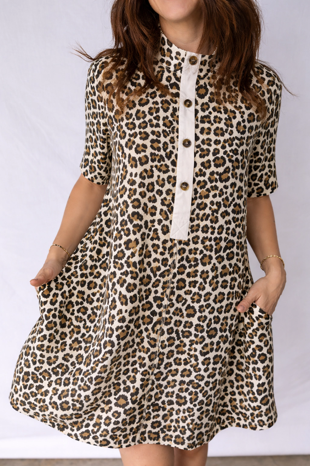 Threaded Pear Women's Aisha Sleeve Loose Mini Dress