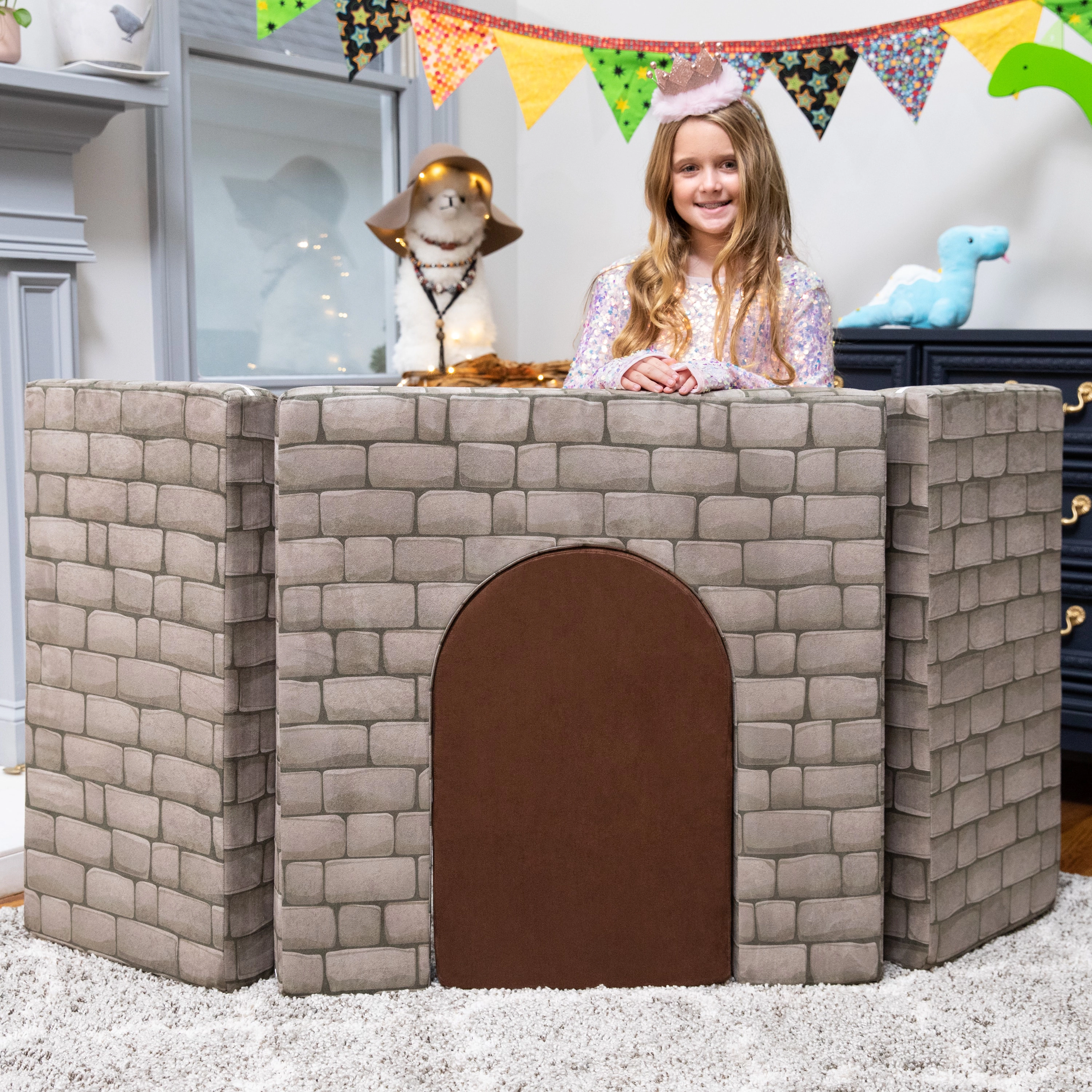 Zipline Playscape Castle Gate - Modular Playtime Furniture for Imaginative Kids