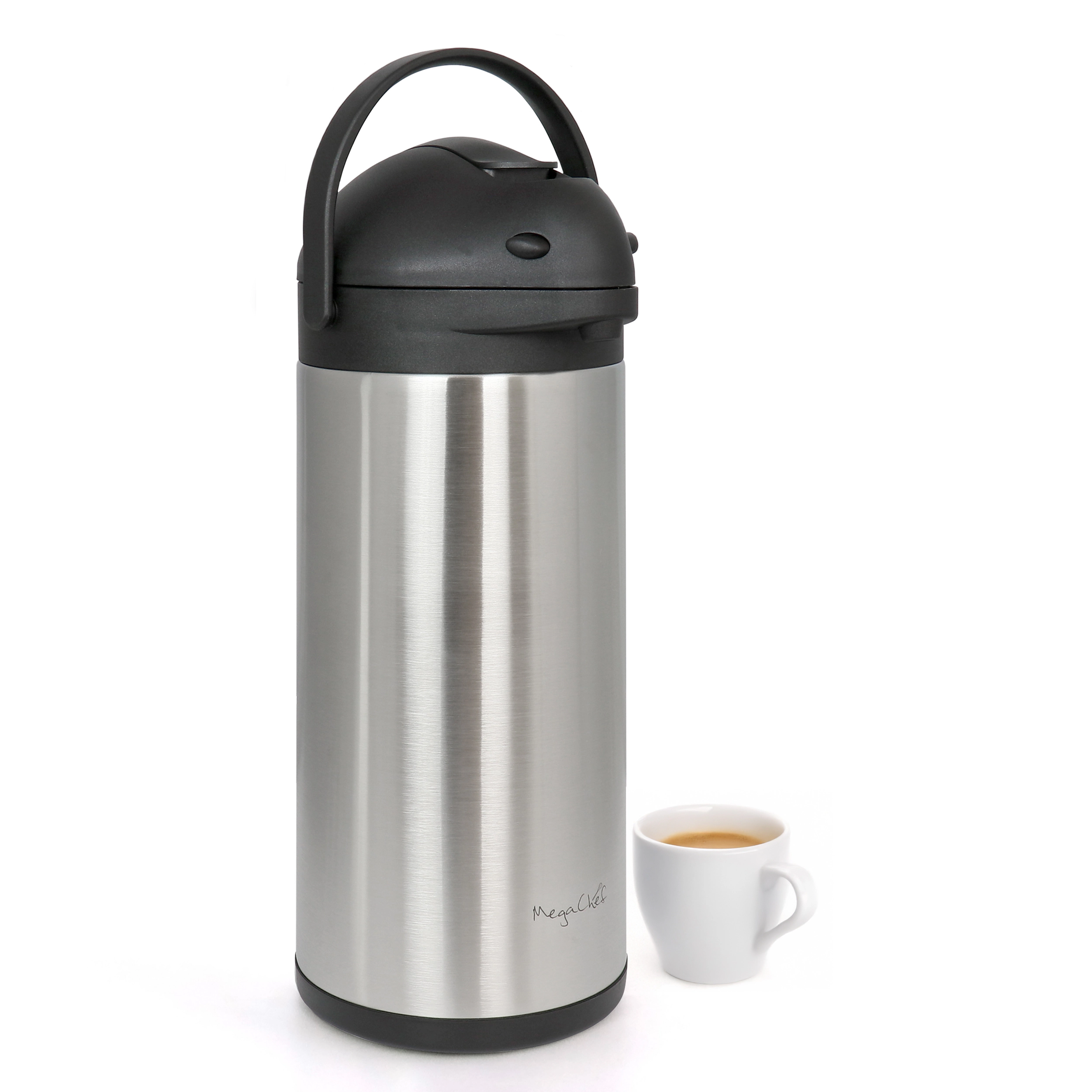 MegaChef Quart Stainless Steel Vacuum Body Pump Cap Air Pot