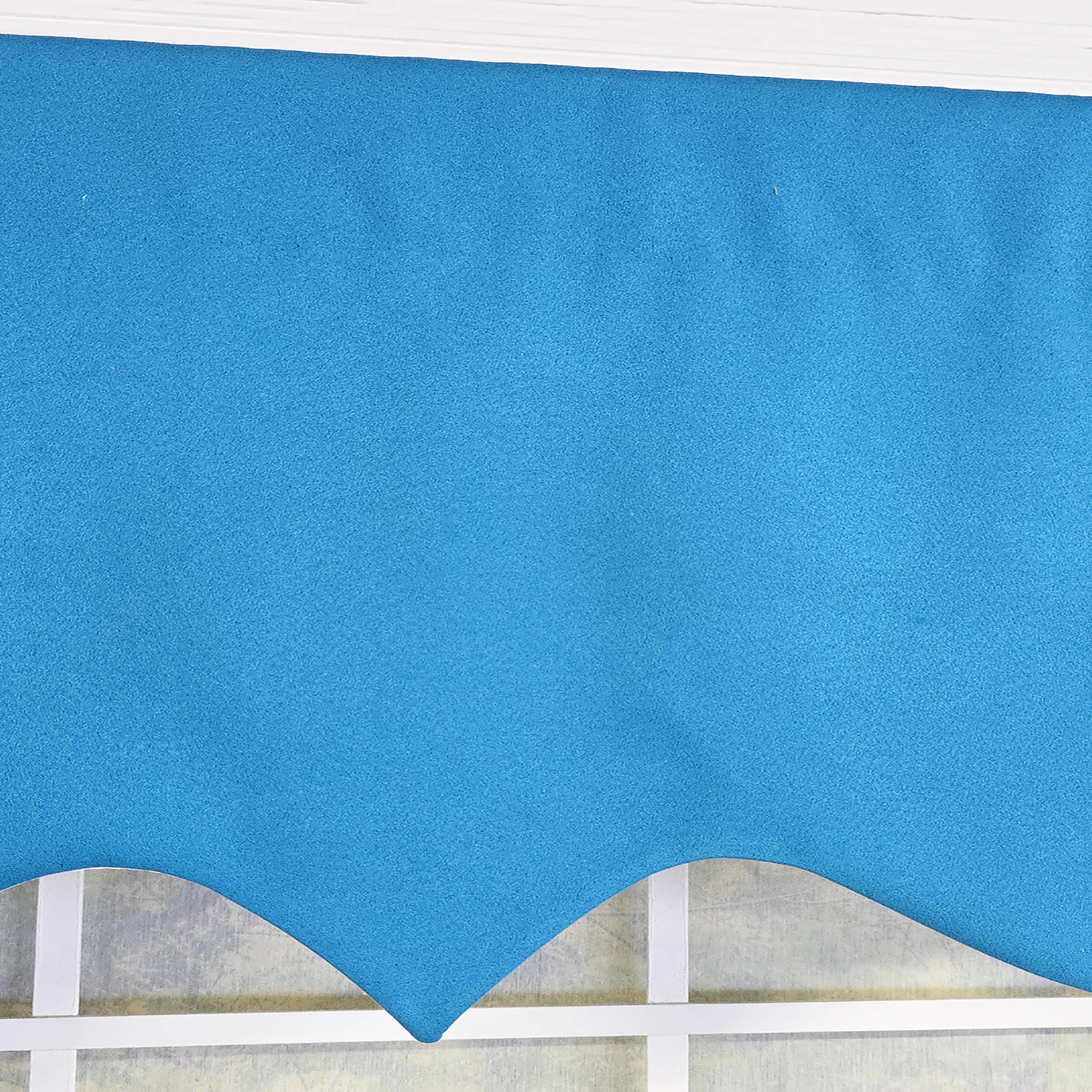 RLF Home Primo Regal 100% Cotton Rod Pocket Lined  Window Valance 50" x 17" Blue