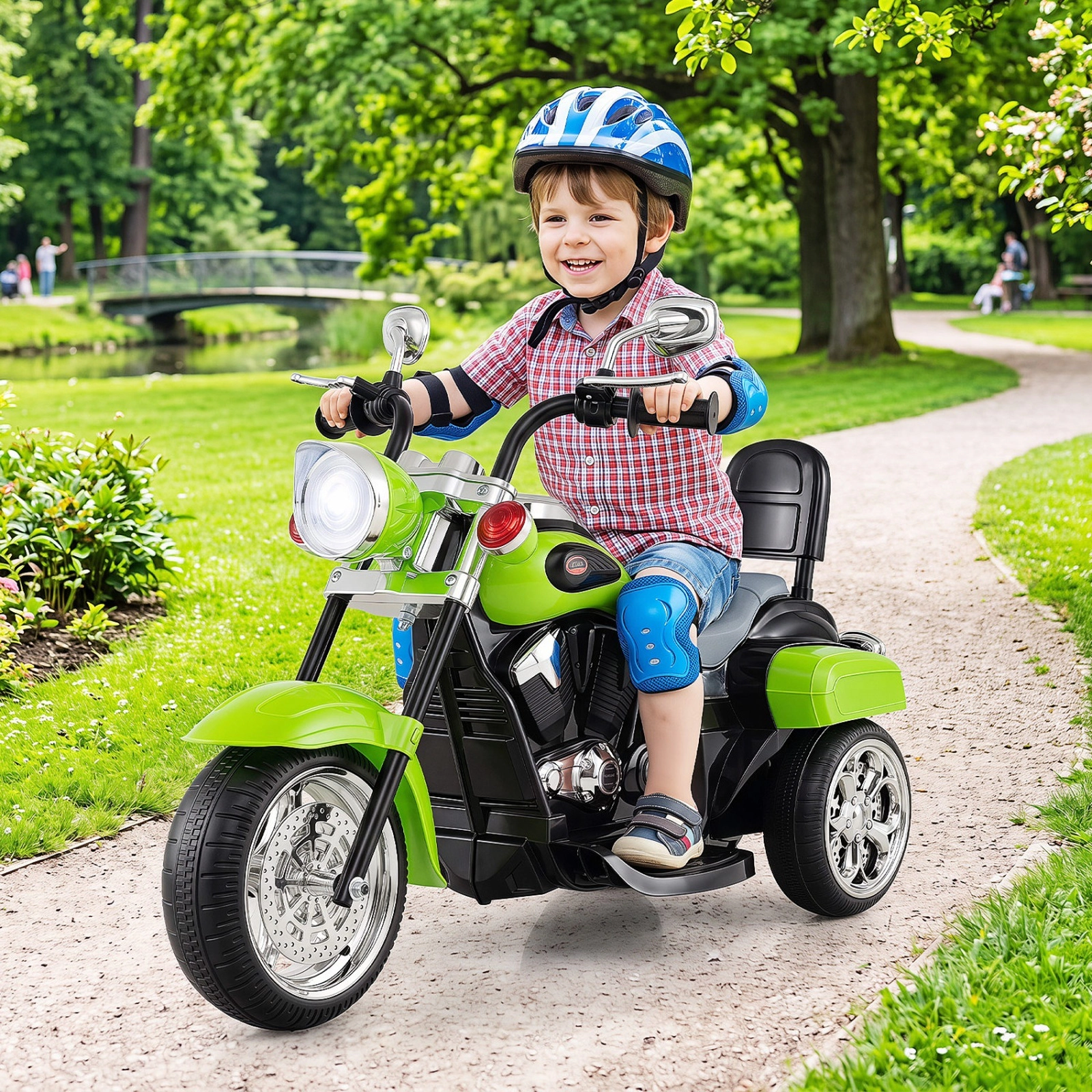 6V Toddler Ride on Motorbike 3-Wheel Electric Trike Horn Headlight Ages 3+ 66-lb Limit
