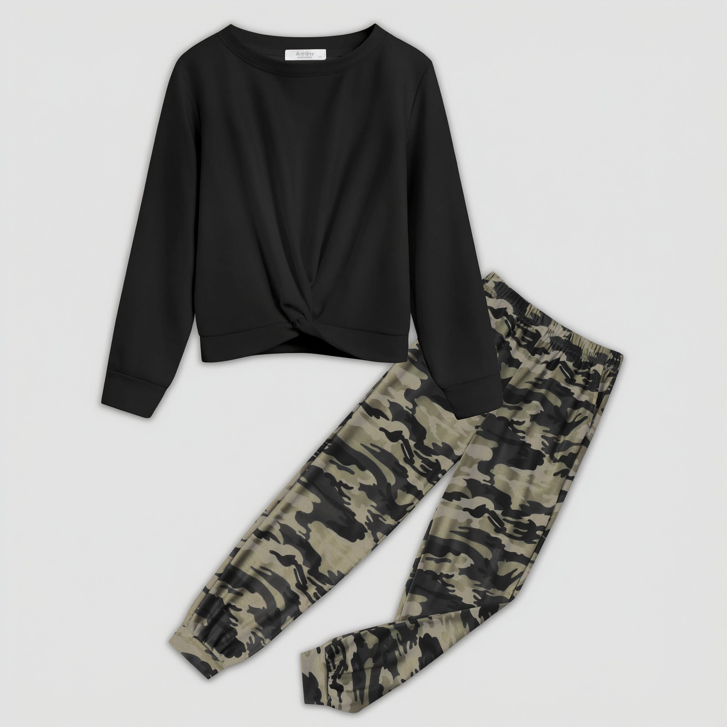 Arshiner Girl Two Piece Pullover Sweatshirt And Sweatpants Pant Set Fall Clothes Outfit