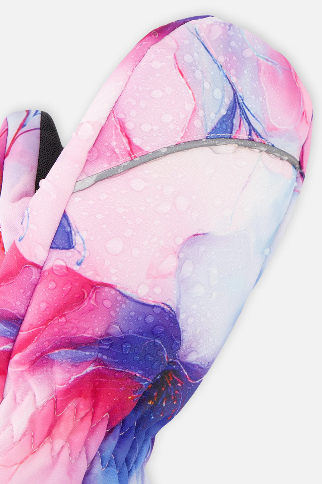 Deux par Girls Play Flower Print Waterproof Winter Mittens with Rubberized Palm