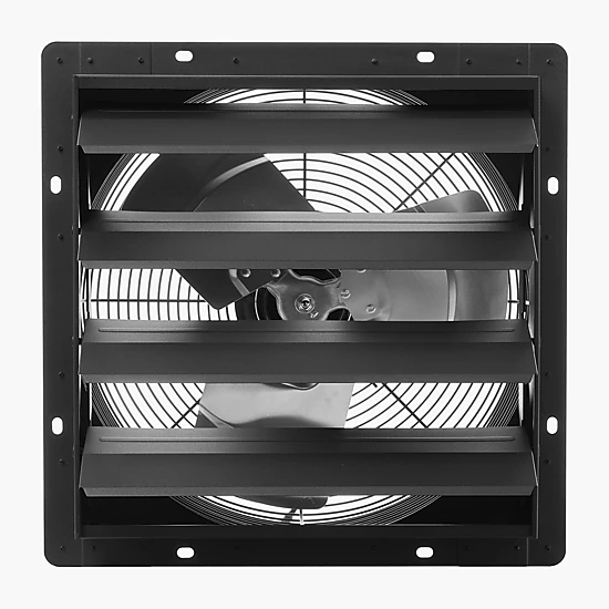 HONGGE Shutter Exhaust Fan Wall Mounted Attic Vent Fan with Smart Programming Variable Speed Temperature Control EC