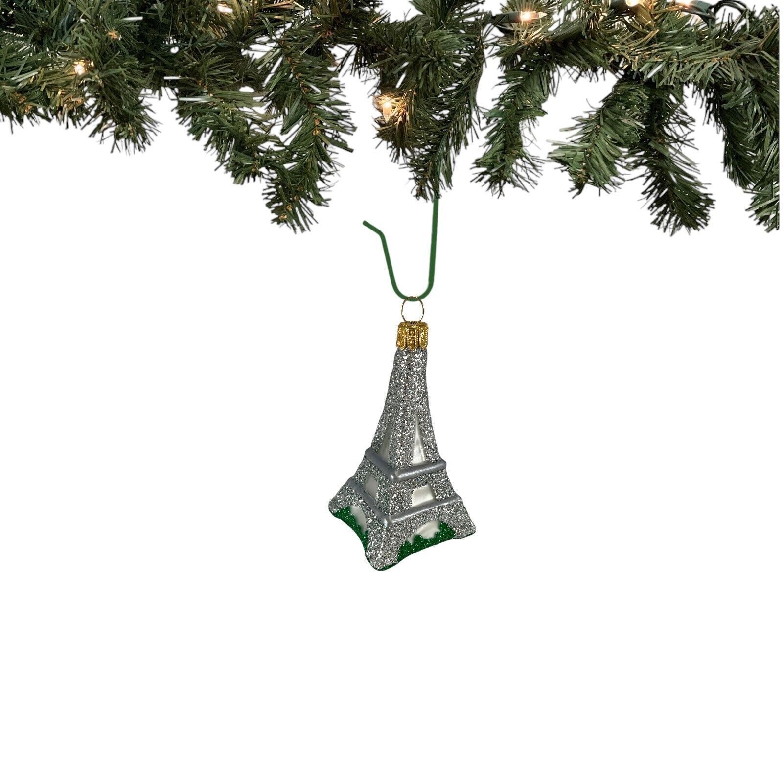 Pinnacle Peak Trading Company Eiffel Tower Paris France Mini Polish Glass Christmas Ornament Decoration 3 inch