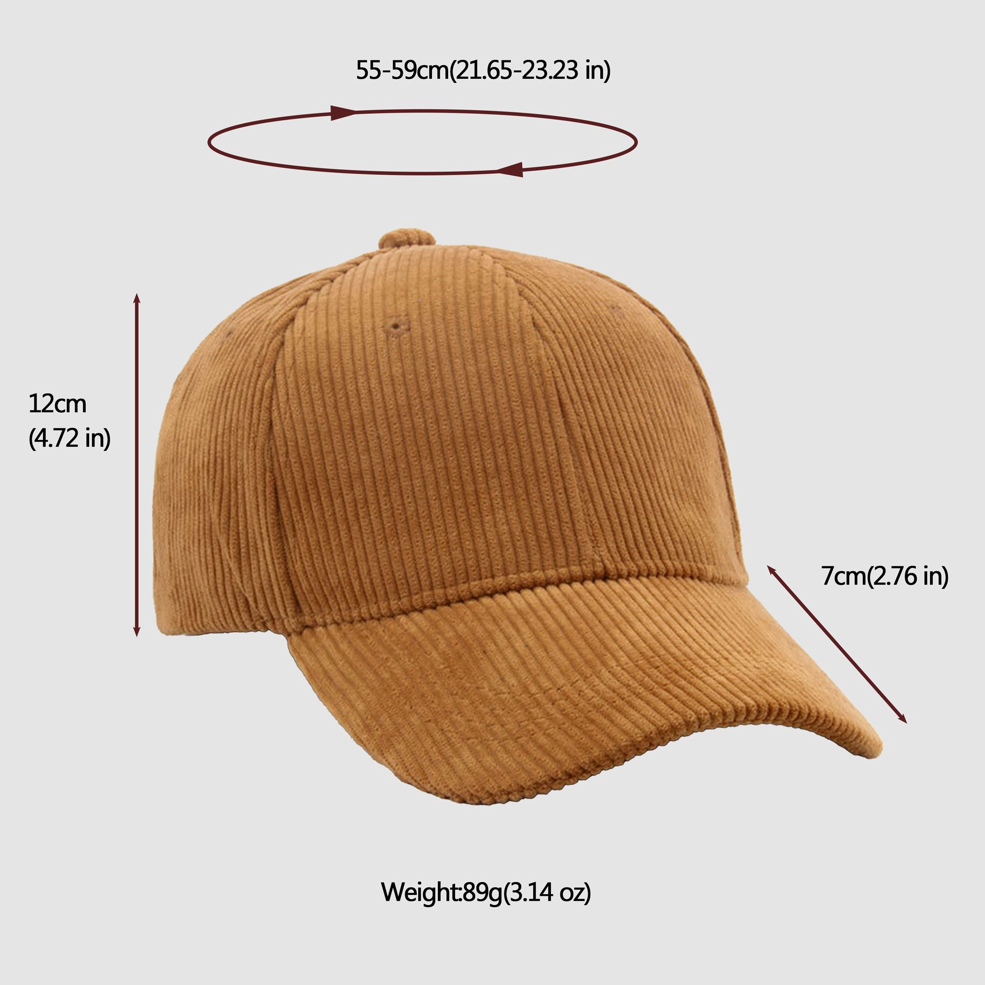 Anna-Kaci Women's Corduroy Baseball Cap - Stylish & Comfortable