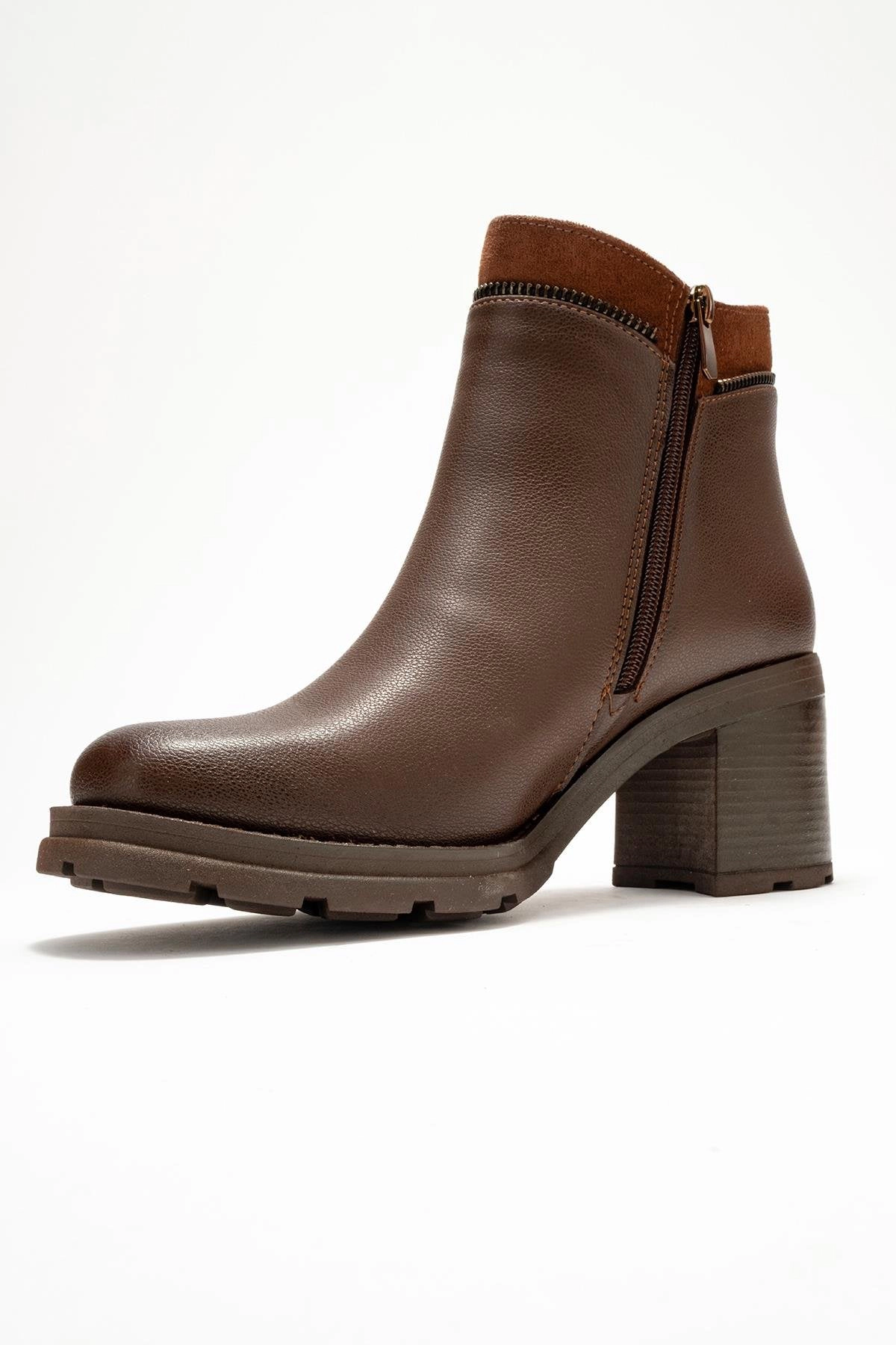 Prologue Shoes Womens Parly Zip-Block Heel Boot