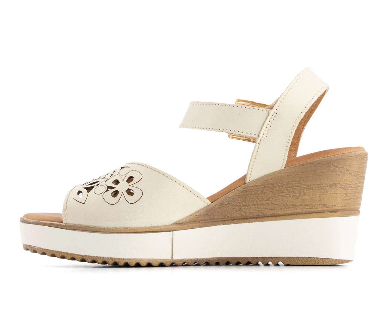 Andrea Womens Wedge Heel Ankle Strap Platform Sandals
