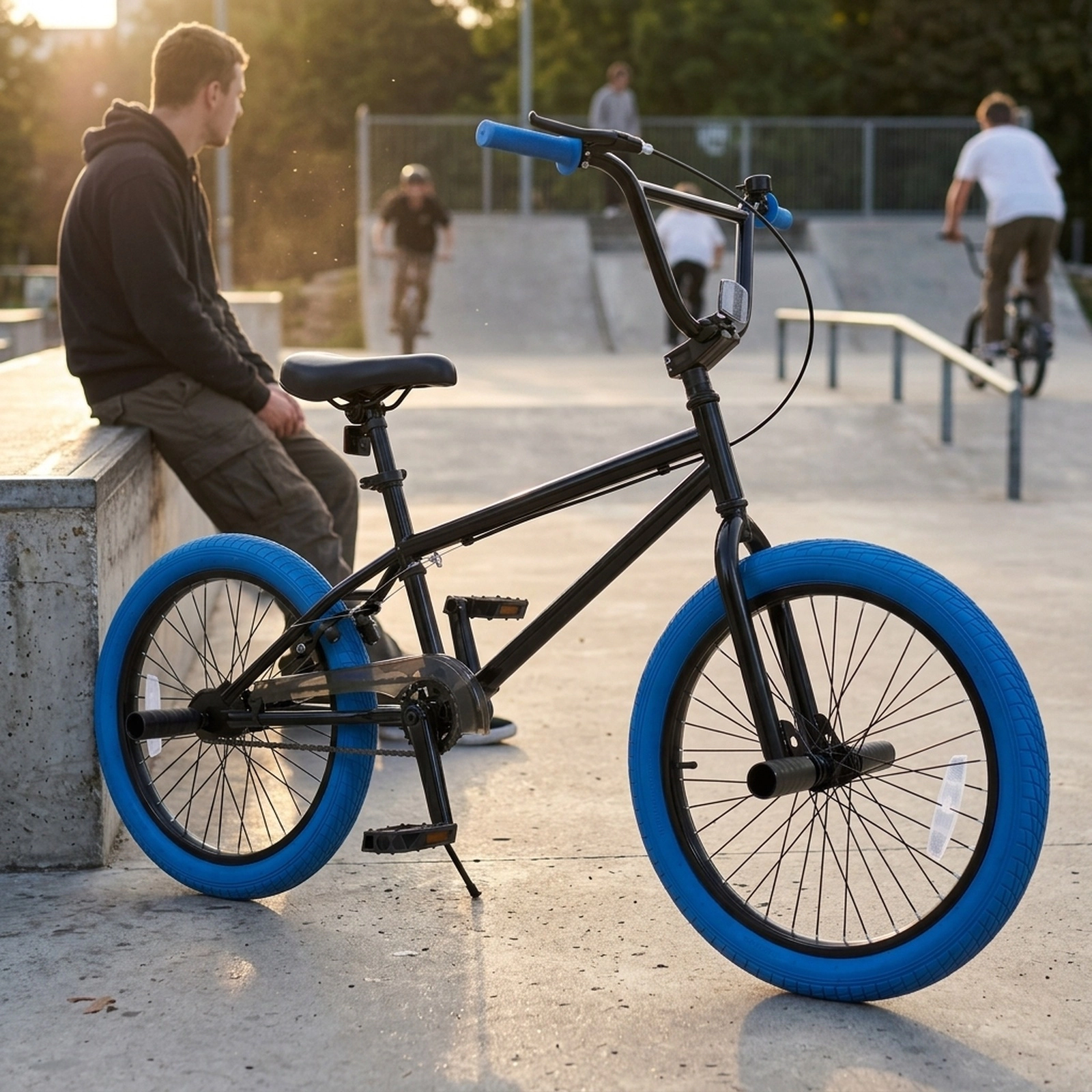 20-in Freestyle BMX Bike with 360-Degree Handlebar and 4 Pegs Rear U-Brake and Adjustable Seat Kids/Teens Ages 8+ Navy