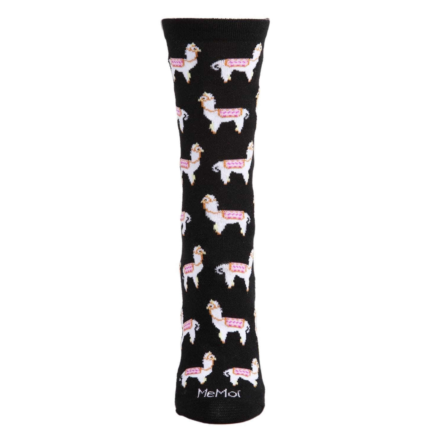 MeMoi Llamas Bamboo Blend Crew Socks