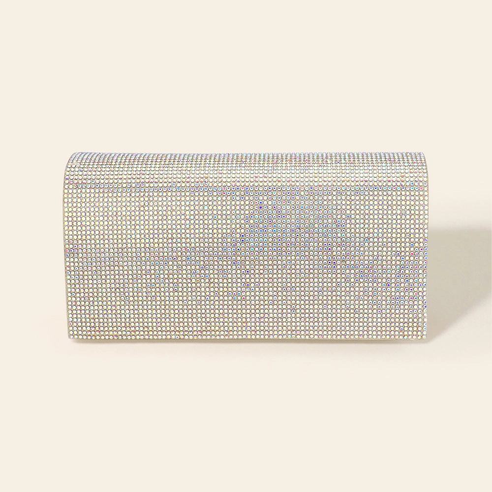 FASHNZFAB Bling Studded Box Evening Bag / Clutch Crossbody