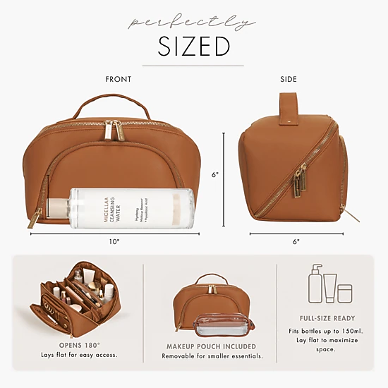 Hynes Eagle Women's Luxe Makeup Bag & Vanity Case