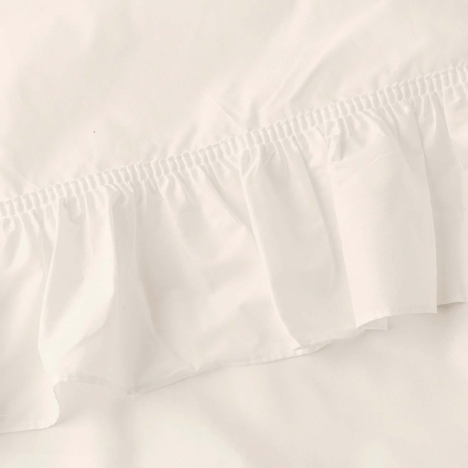 Ellis Curtain Polyester Cotton Classic Wide Ruffled 1.5" Rod Pocket Window Swag 84x63 Natural