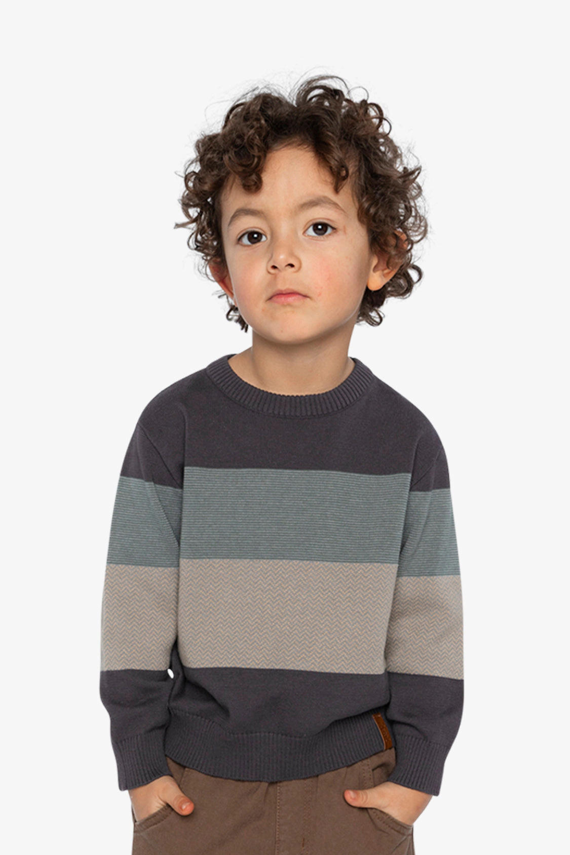 Deux par Boys Colorblock Knit Sweater