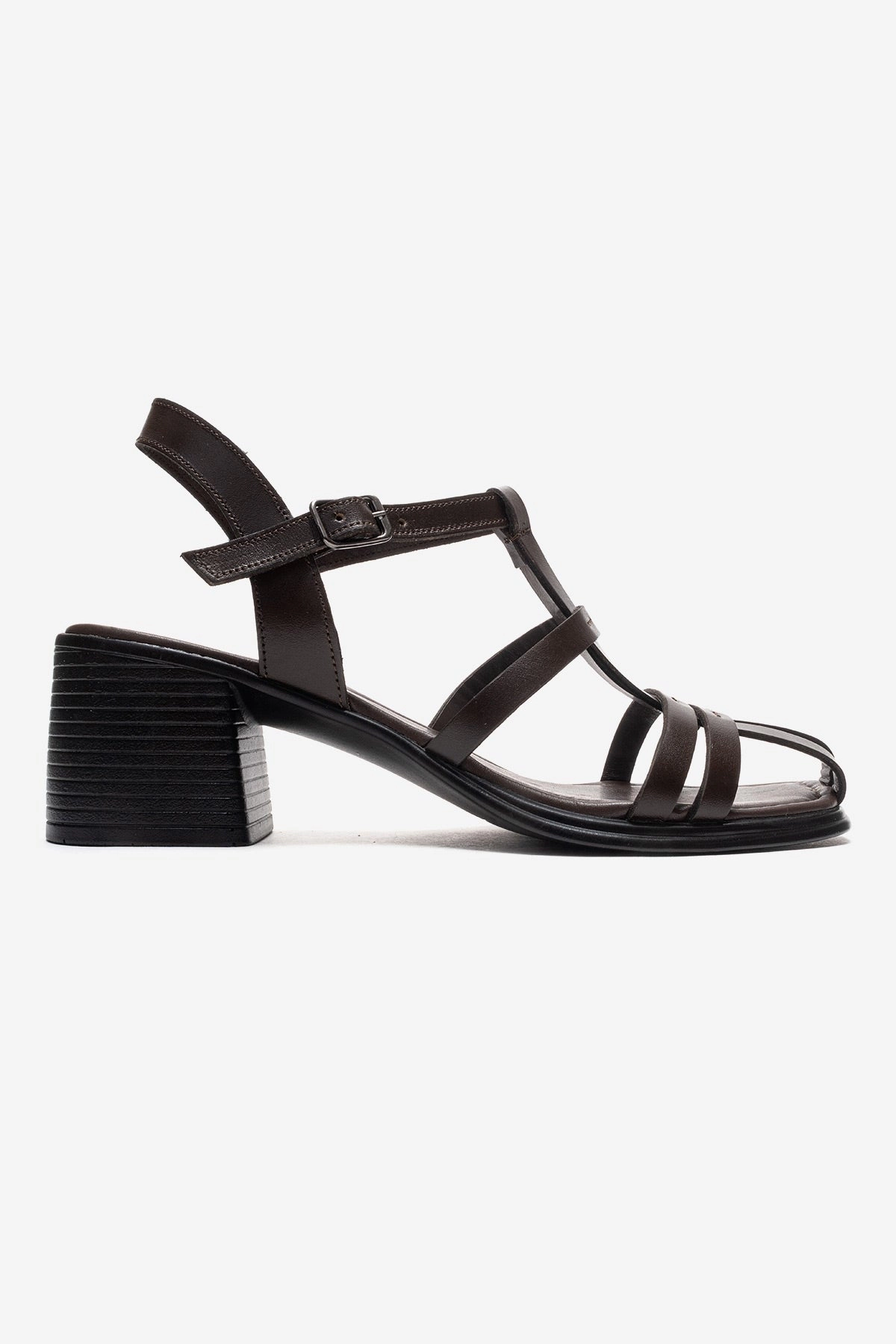 Forever & Always Womens Cielos Leather Block Heel Sandal