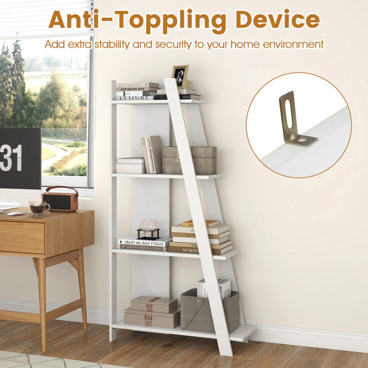 Hivvago Modern 4-Tier Vertical Display Bookshelf